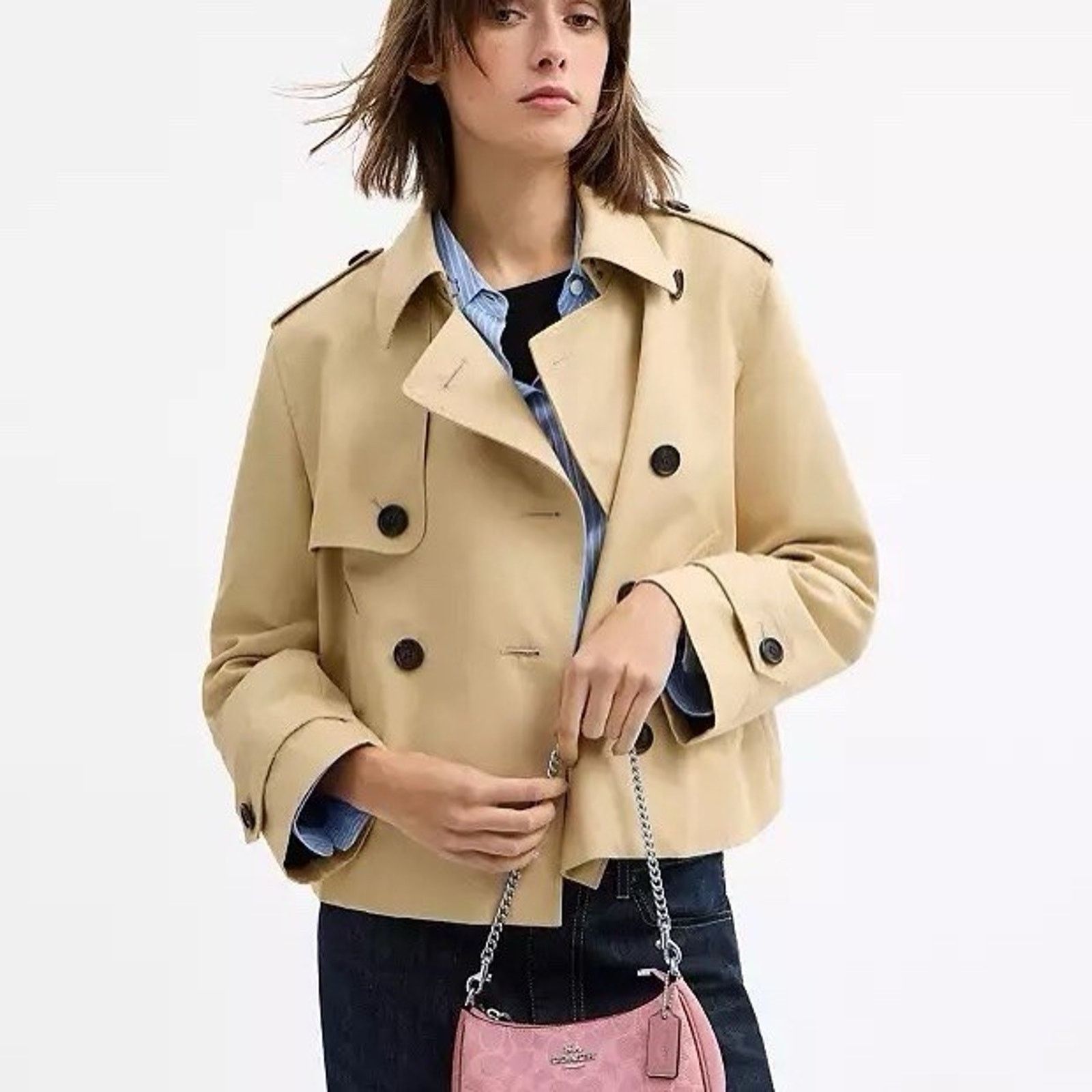 Coach NWT Coach Teri Mini Crossbody Bag Canvas CW323 Dusty Pink Size ONE SIZE - 11 Thumbnail