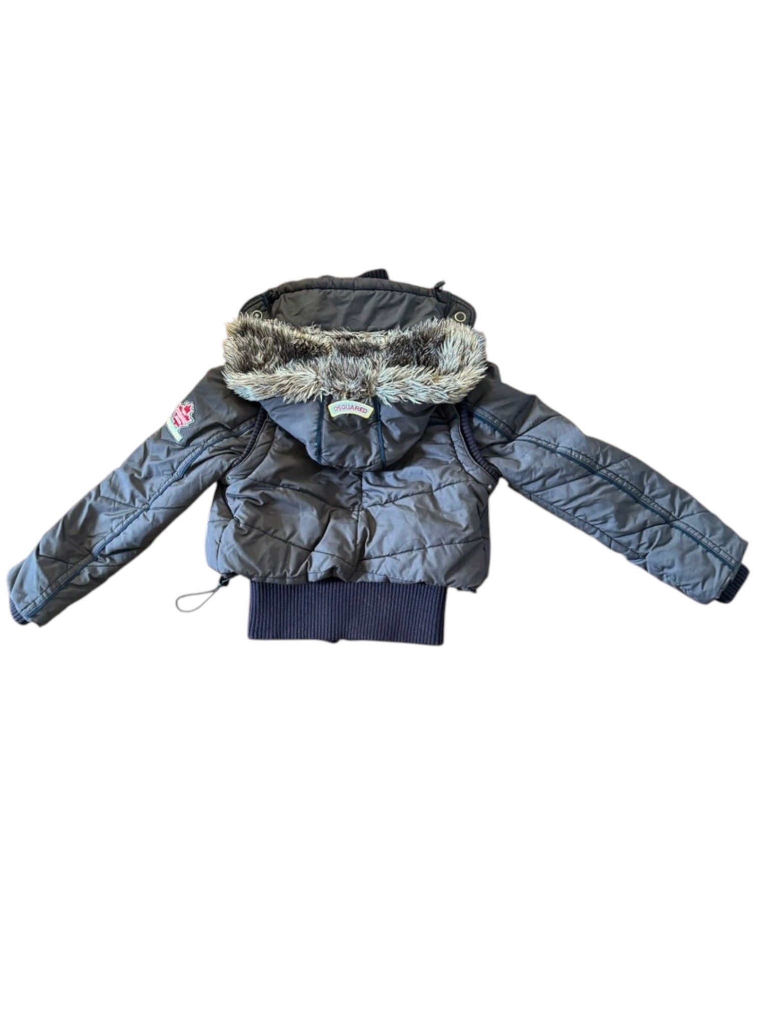 Dsquared2 Dsquared² Green Bomber Jacket with Faux Fur Trim Hood Size US L / EU 52-54 / 3 - 2 Thumbnail