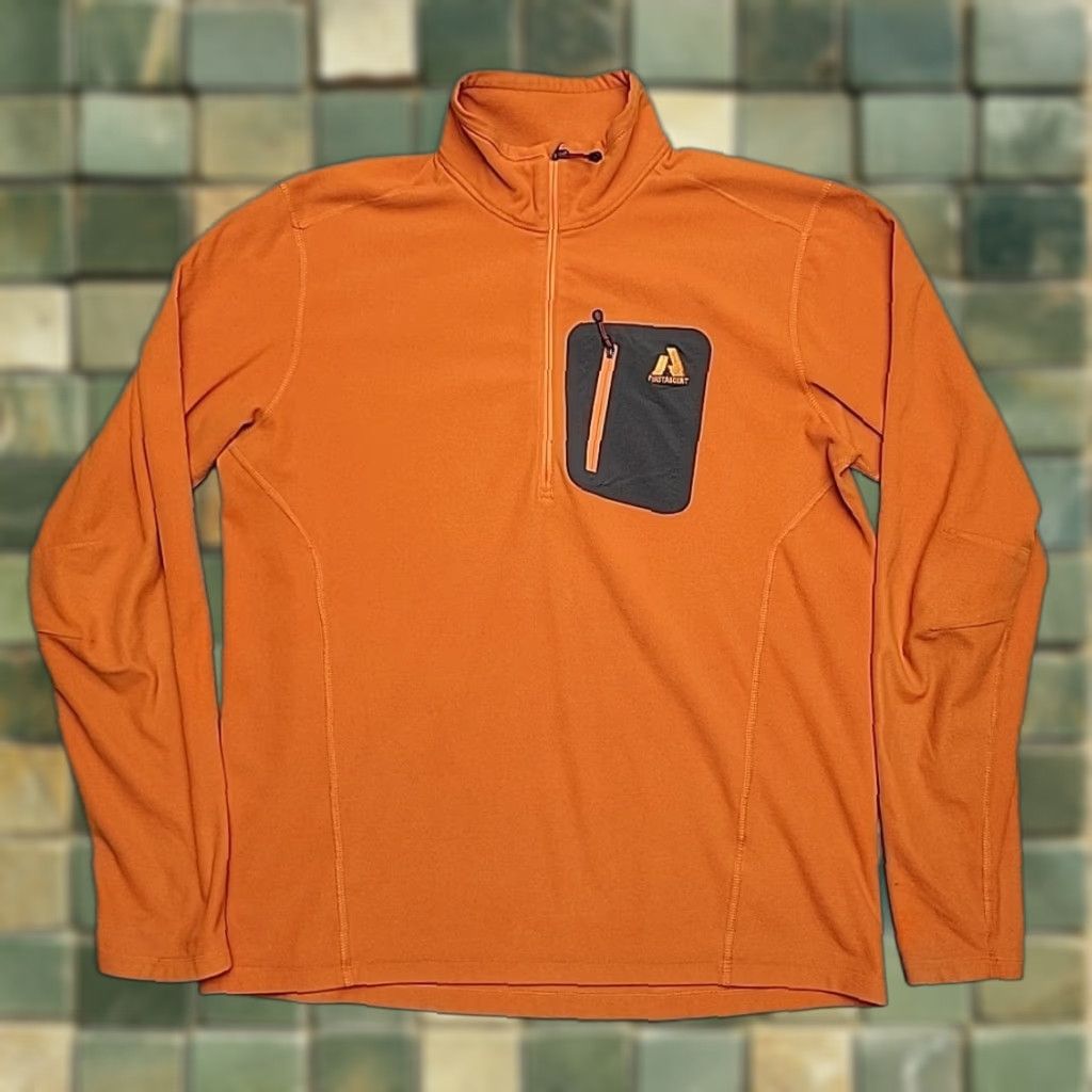 Eddie Bauer VINTAGE Eddie Bauer First Ascent Sweater Mens L Orange 1/4 Zip Fleece Pullover Outdoors Size US L / EU 52-54 / 3 - 1 Thumbnail