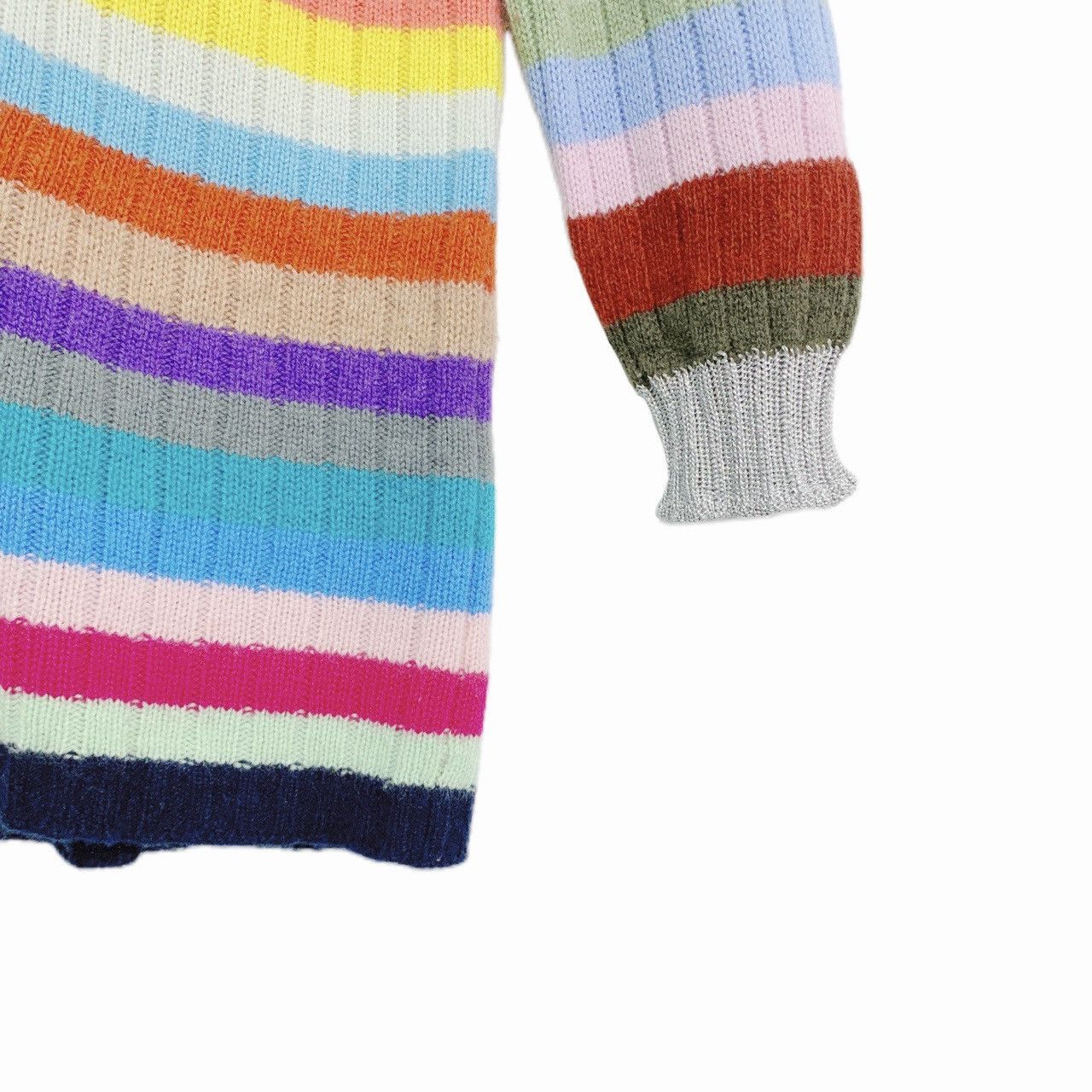 Gucci Gucci Colorful Striped Long Sleeve Knit Cardigan Coat K26WX Size S / US 4 / IT 40 - 5 Thumbnail