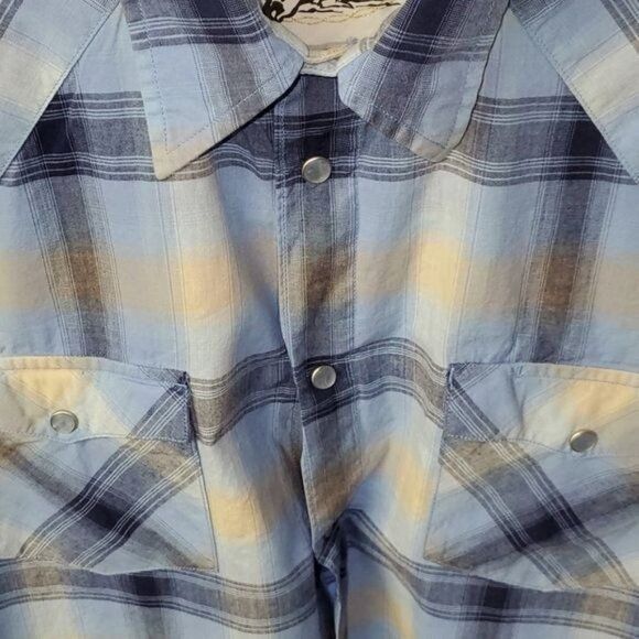 Designer Bullhead Wild West Pearl Snap Short Sleeve Cowboy Button Dow Size US XL / EU 56 / 4 - 6 Thumbnail