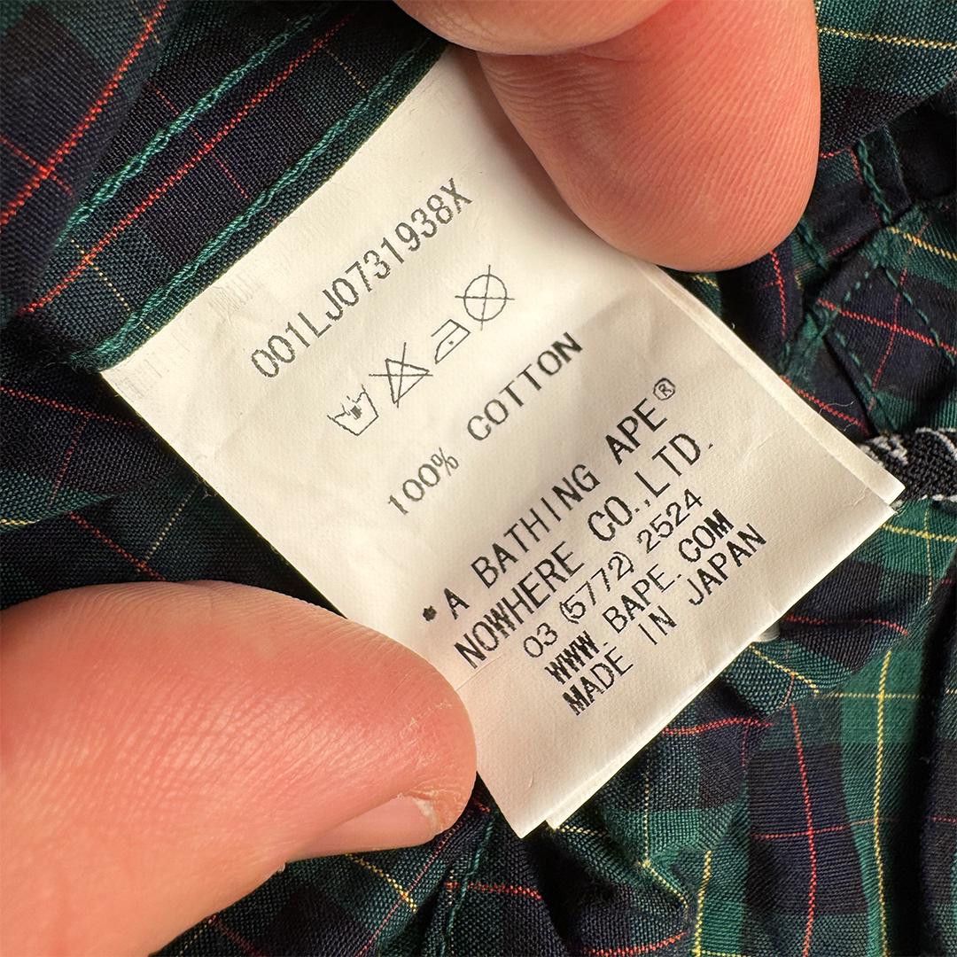 Bape BAPE x Yoshifumi Egawa Green Check Zip-up Jacket (XL) Size US XL / EU 56 / 4 - 8 Thumbnail