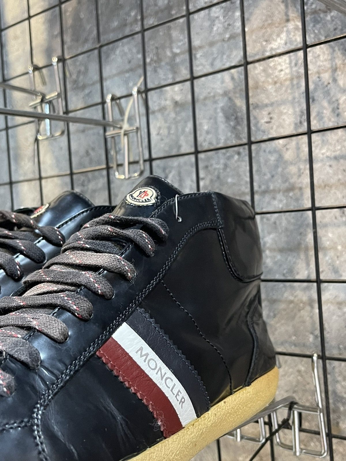 Moncler Moncler Monaco Vintage Black Leather Sneakers “Size 43” Size US 9 / EU 42 - 14 Thumbnail