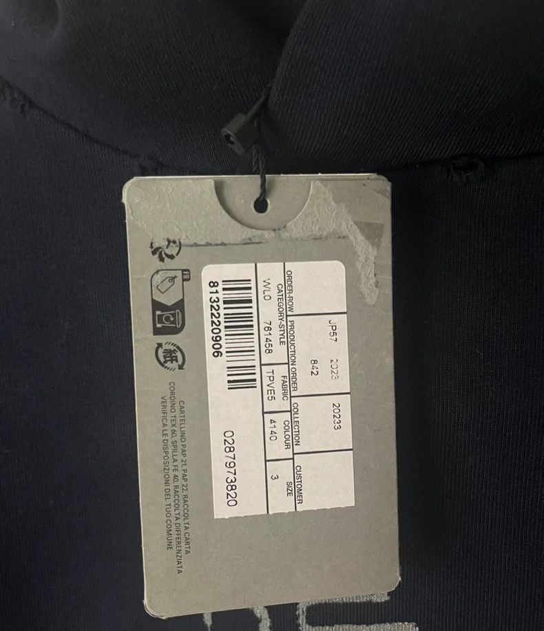 Balenciaga Balenciaga Make old worn-out dark blue hooded sweaters wit Size US L / EU 52-54 / 3 - 5 Thumbnail