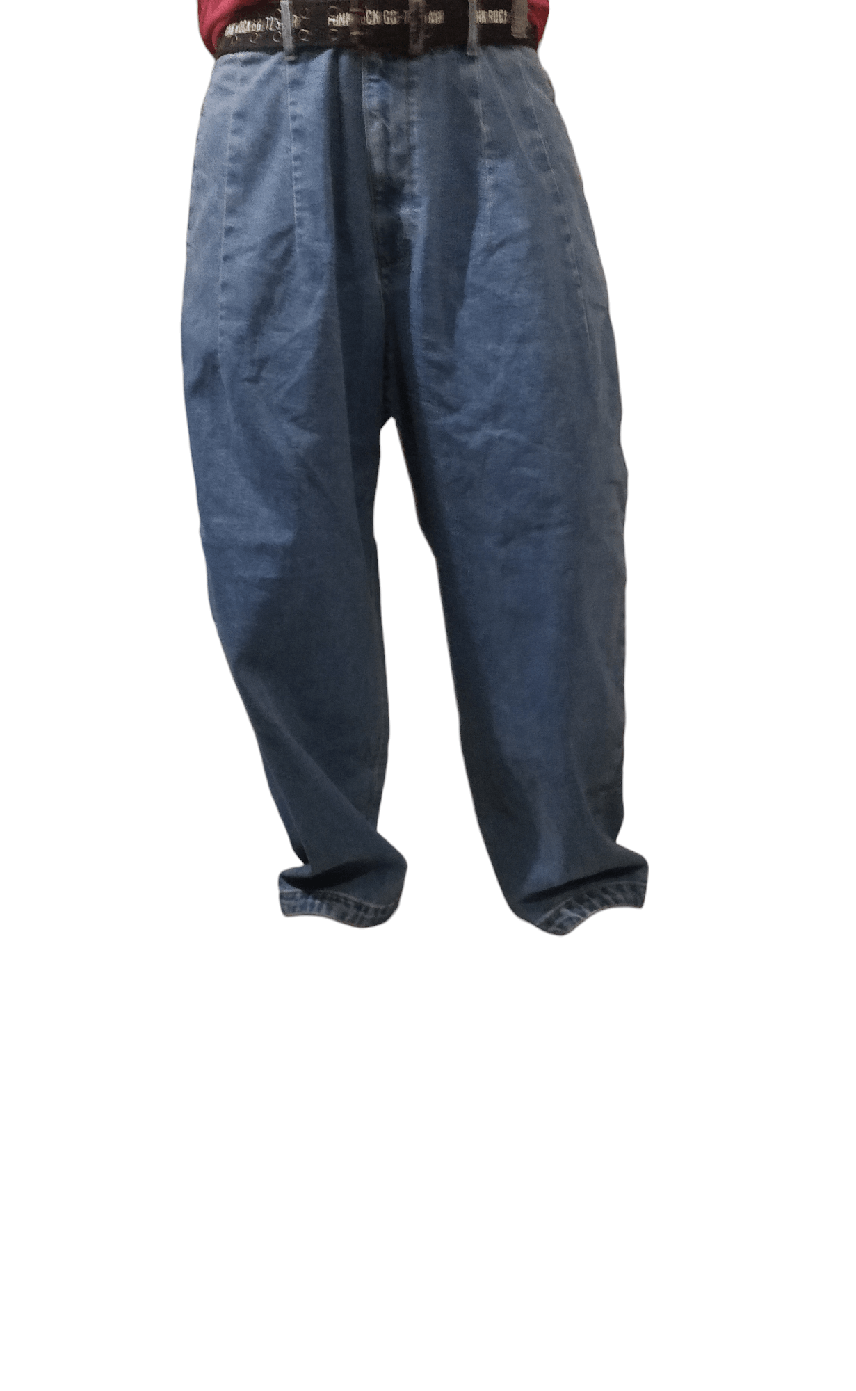 GU GU Pleated Baggy Balloon Jeans Size US 35 - 1 Thumbnail