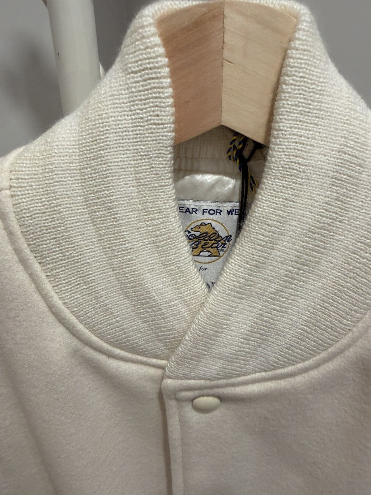 CQP DEADSTOCK White & Creme Bomber USA MADE Size US M / EU 48-50 / 2 - 3 Thumbnail