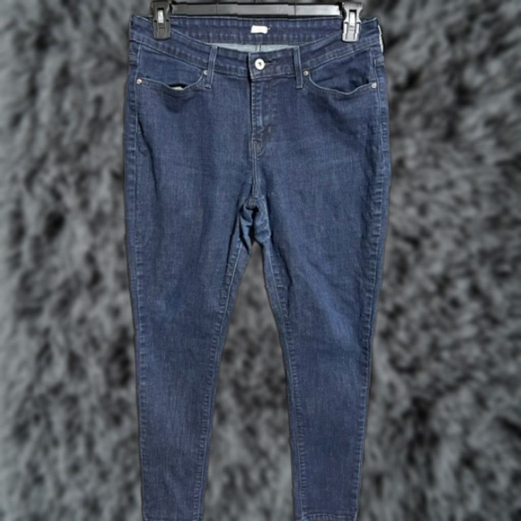 Levi's Levi's Legging Skinny Jeans Womens 14M 32x32 Dark Wash Blue Denim Jeans Regular Womens Size 24" / US 00 / IT 34 - 1 Thumbnail