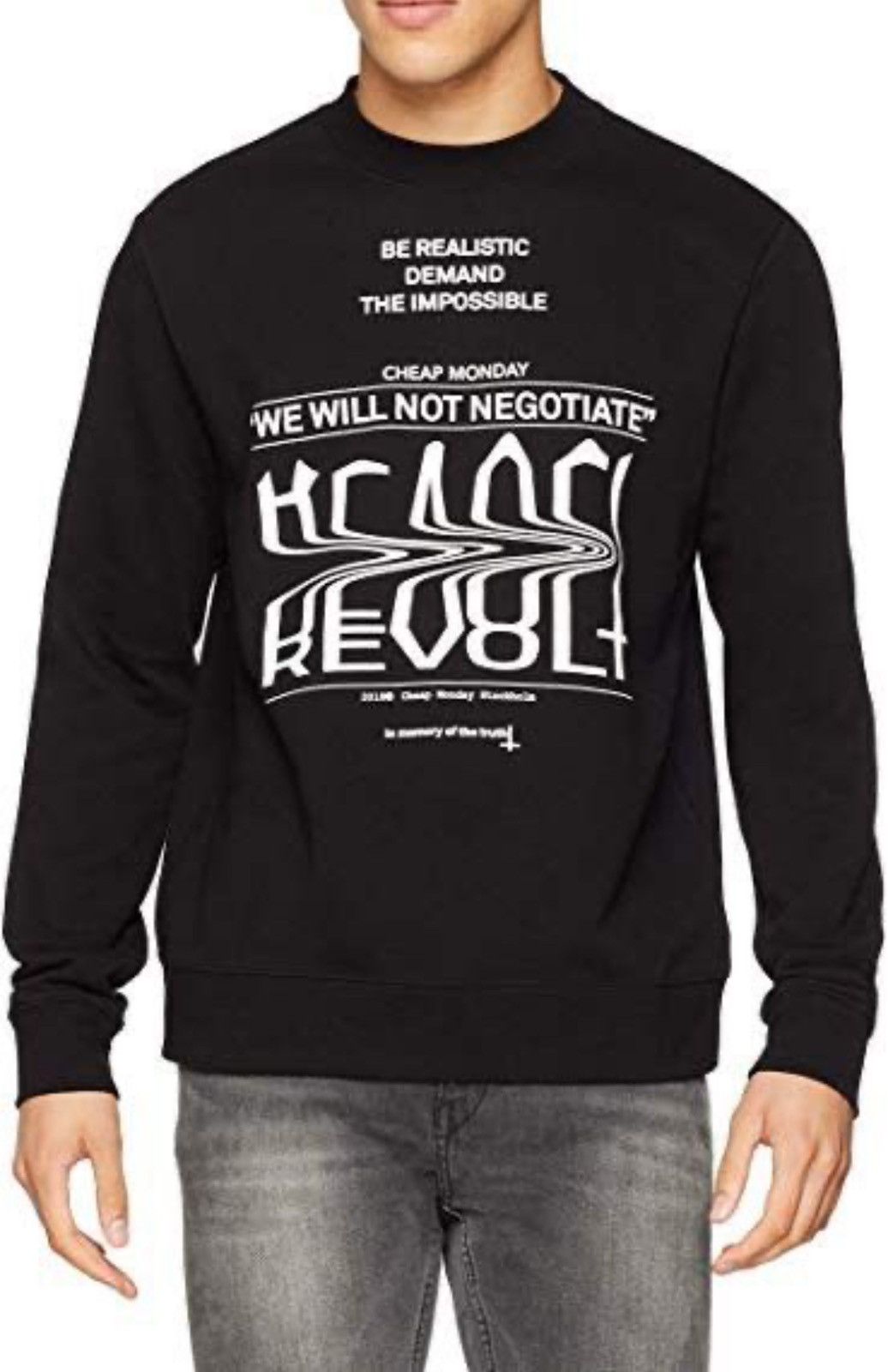 Cheap Monday Cheap Monday Stockholm Be Realistic Crewneck Sweatshirt Size US L / EU 52-54 / 3 - 7 Thumbnail
