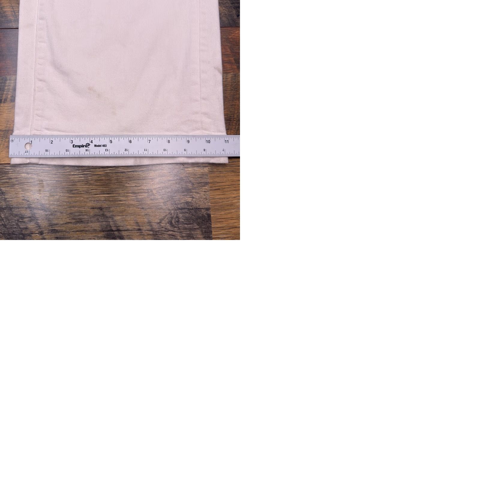 Vintage Chicos Jeans Chicos Pull On Wide Leg Jeans Womens 3R Ivory Cotton Blend Stretch Button High Rise Denim 29.5 Inseam Regular Machine Washable Size 3 Size 26" / US 2 / IT 38 - 9 Thumbnail