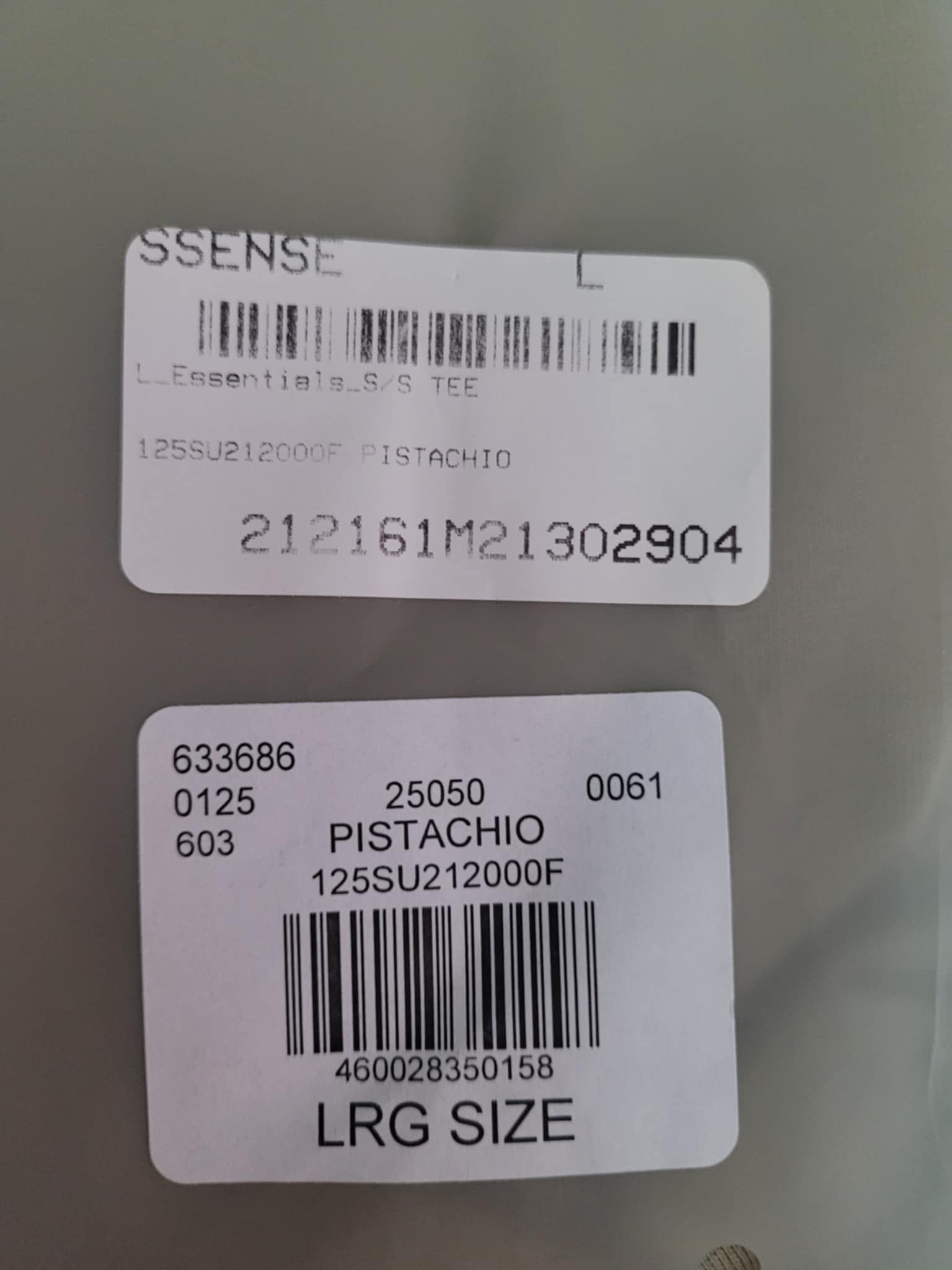 Fear of God Fear of God Essentials T-shirt Pistachio Size L Size US L / EU 52-54 / 3 - 7 Thumbnail