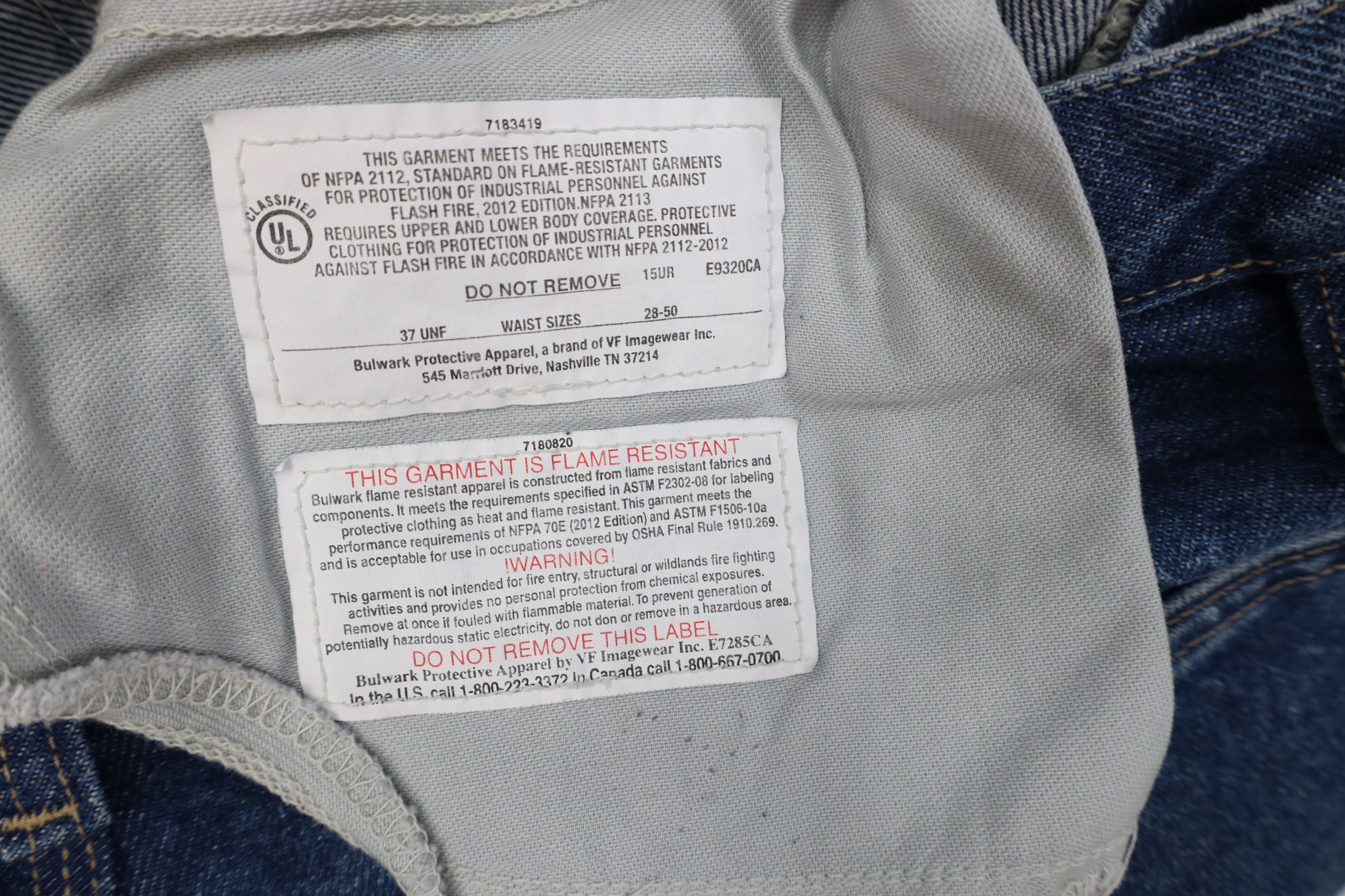 Vintage Vintage Bulwark FR Fire Flame Resistant Wide Leg Jeans Size US 38 / EU 54 - 9 Thumbnail
