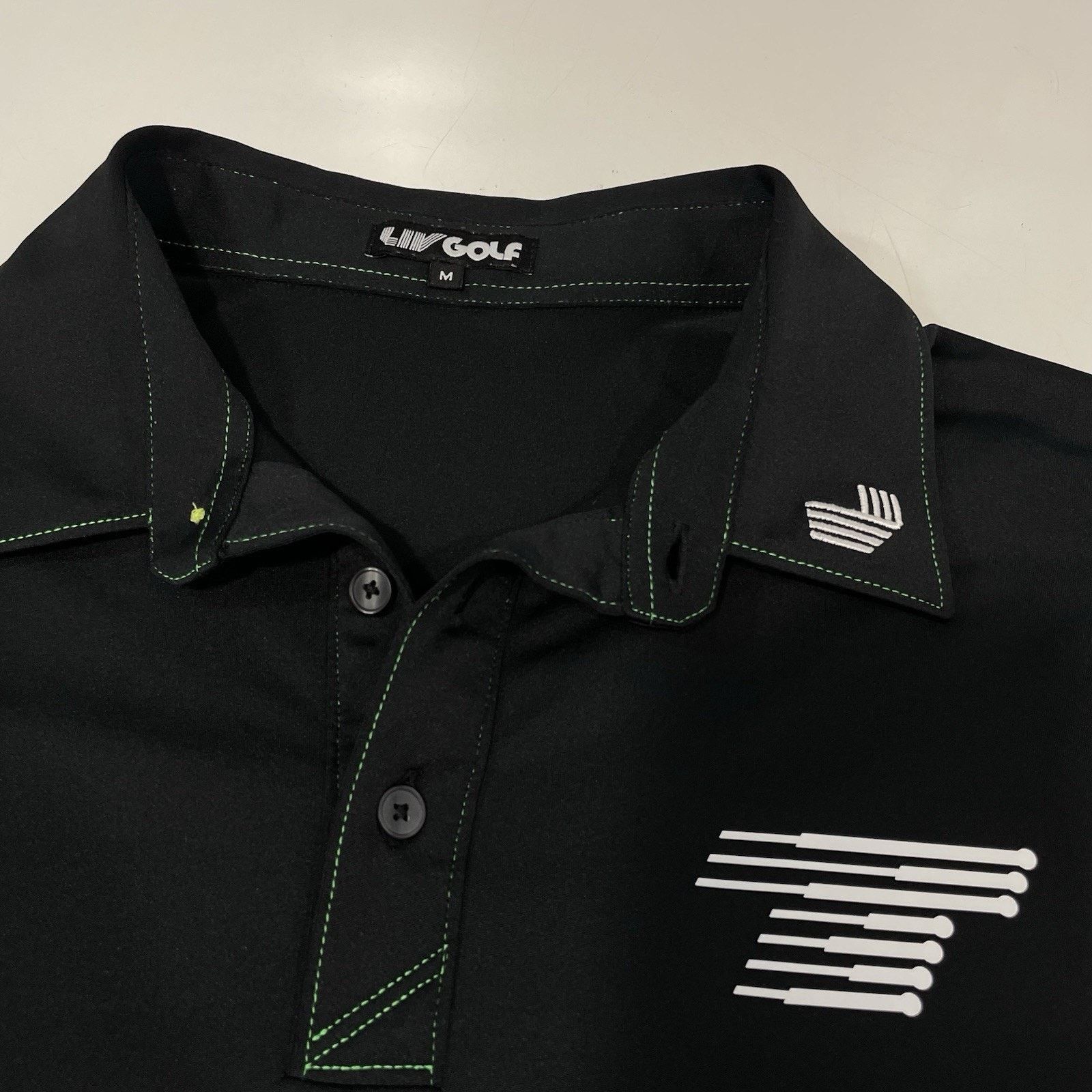 Callaway Golf LIV Golf GC Dotty Polo Shirt Men’s M Black Solid Knit Tech Size US M / EU 48-50 / 2 - 2 Thumbnail