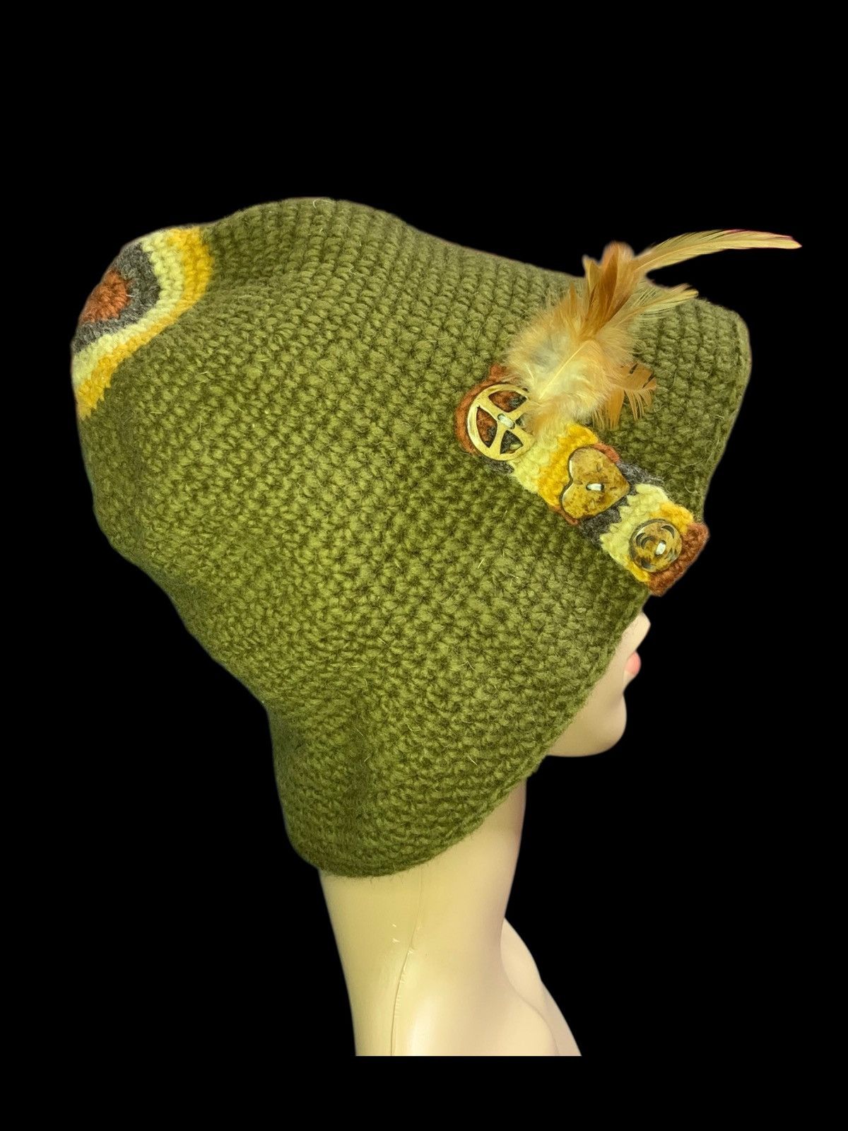 Issey Miyake × Japanese Brand × Vintage Crochet Knitting Big Beanie Hats Rare Design Japanese Style Size ONE SIZE - 4 Thumbnail
