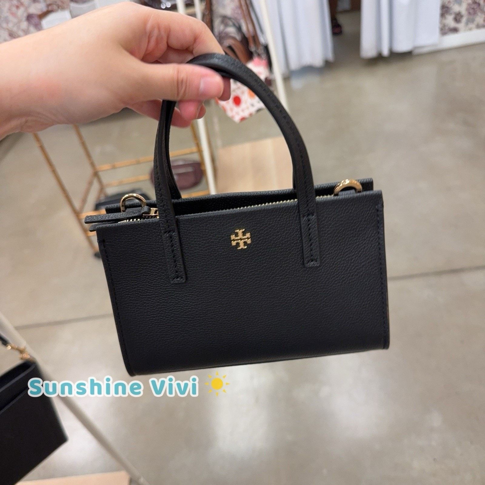 Tory Burch NWT Tory Burch Blake Mini Tote 175949 Crossbody Black Size ONE SIZE - 2 Thumbnail