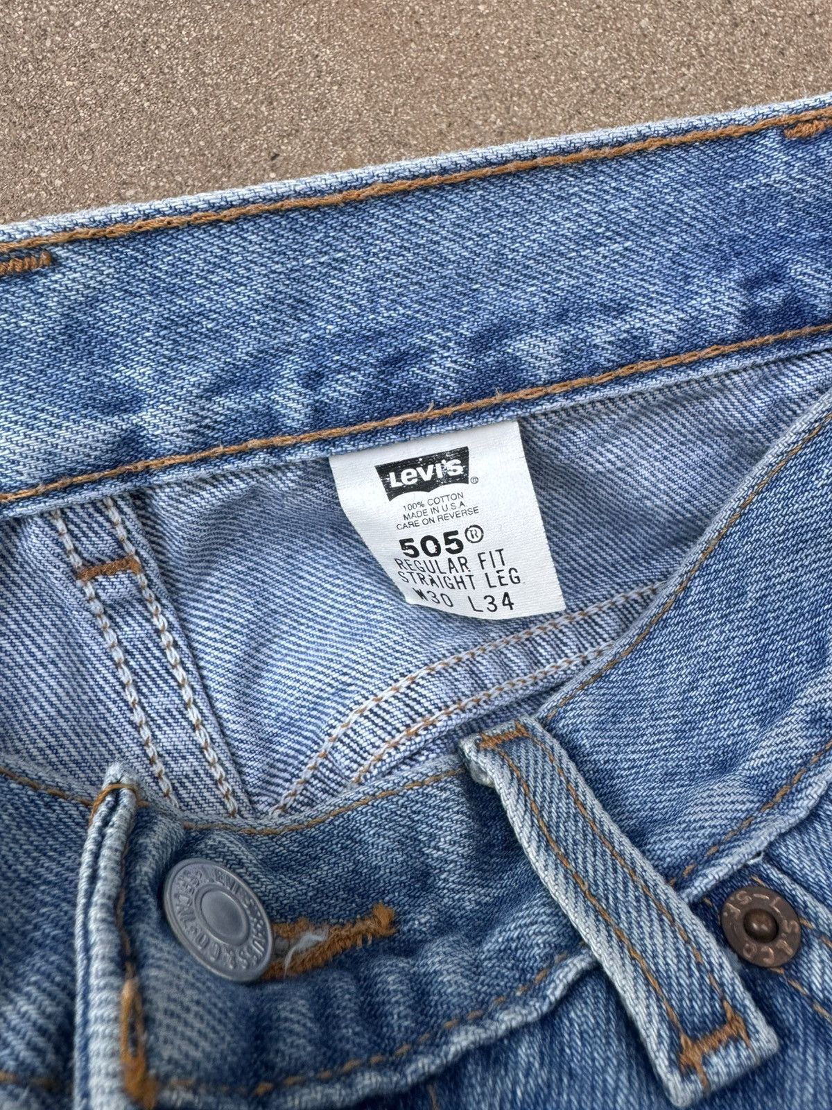 Levi's × Vintage Vintage 90’s Levi’s 505 Red Tab Straight Leg Jeans 28x33 Size US 28 / EU 44 - 5 Thumbnail