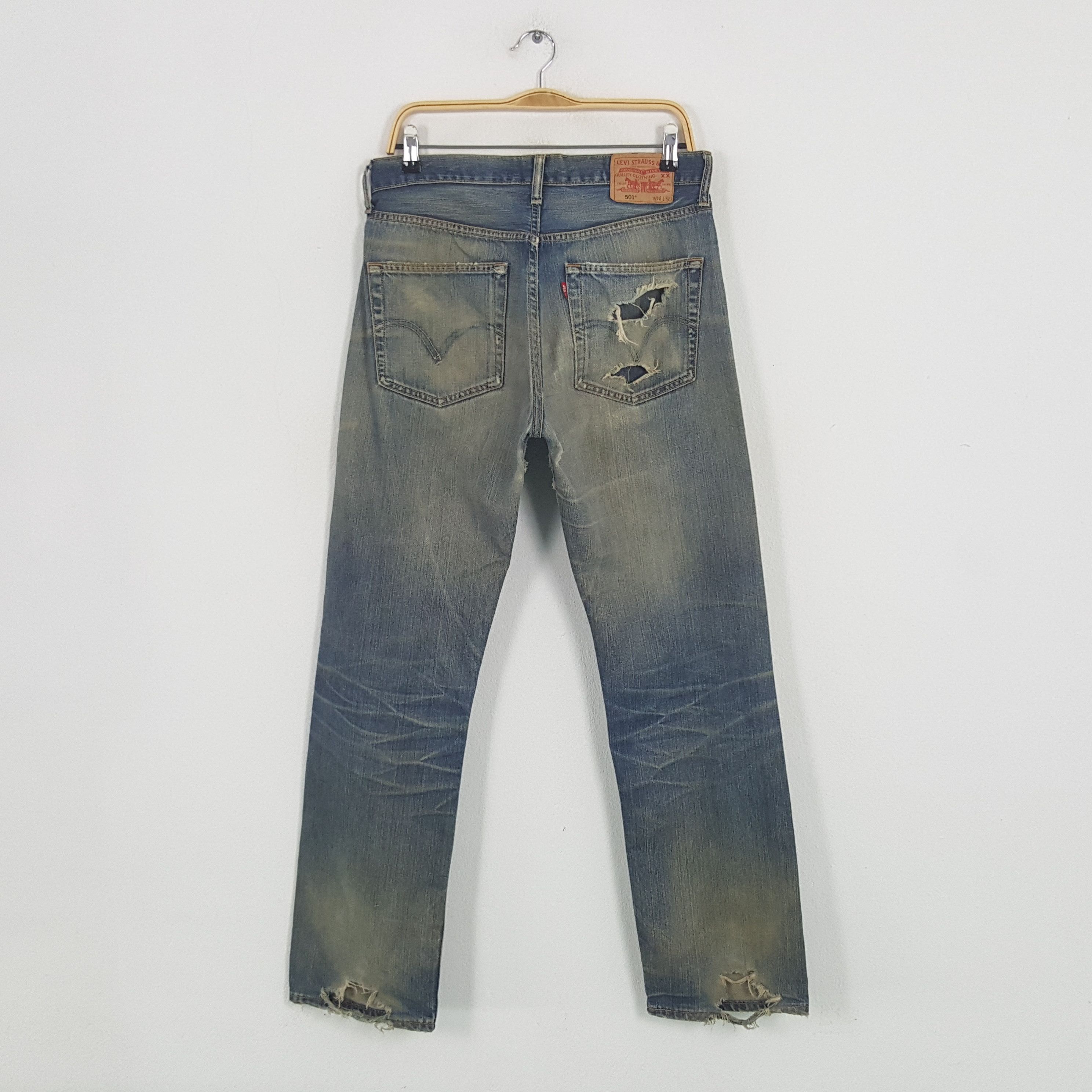 Levi's × Vintage Vintage Levi's 501 American Distressed Grunge Denim Jeans Size US 31 - 4 Thumbnail