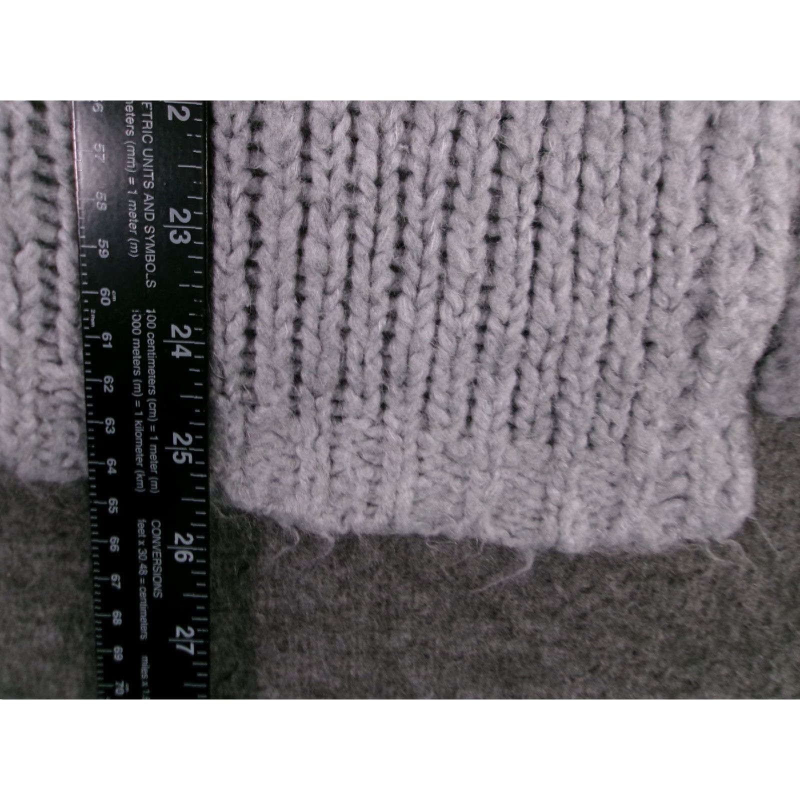 Vintage Aerie Sweater Cardigan Womens XS Small Open Front Knit Mohair Blend Cozy Gray Knit Size XS / US 0-2 / IT 36-38 - 5 Thumbnail