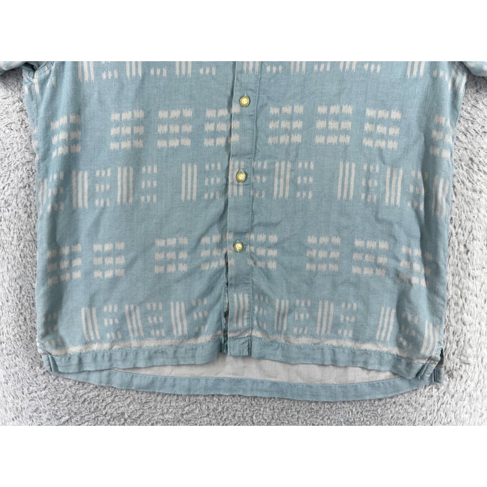 Tommy Bahama Tommy Bahama Shirt Large Mens Blue Beige Button Up Hawaiian Silk Blend Vacation Size US L / EU 52-54 / 3 - 7 Thumbnail