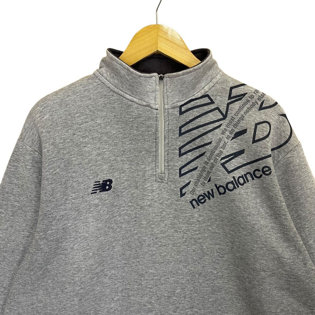 New Balance New Balance Big Logo Pullover Halfzip Sweatshirt Size L Size US L / EU 52-54 / 3 - 4 Thumbnail
