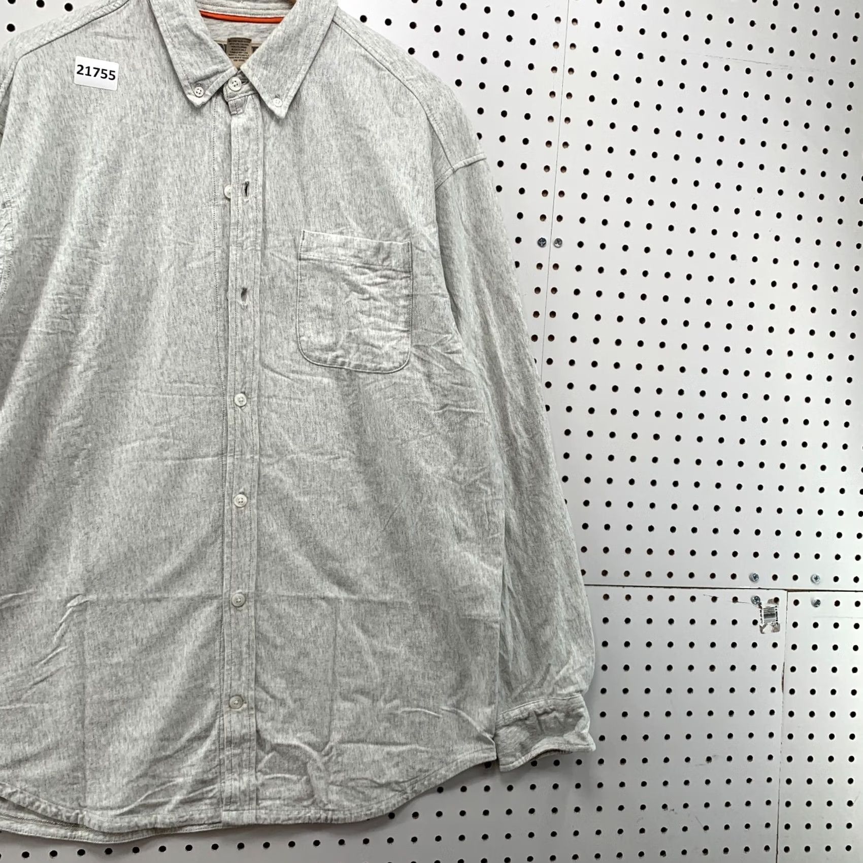 Duluth Trading Company Duluth Trading Company Button-Down Shirt Gray 100% Cotton Mens M Pocket Button-Up Shirt Size US M / EU 48-50 / 2 - 4 Thumbnail