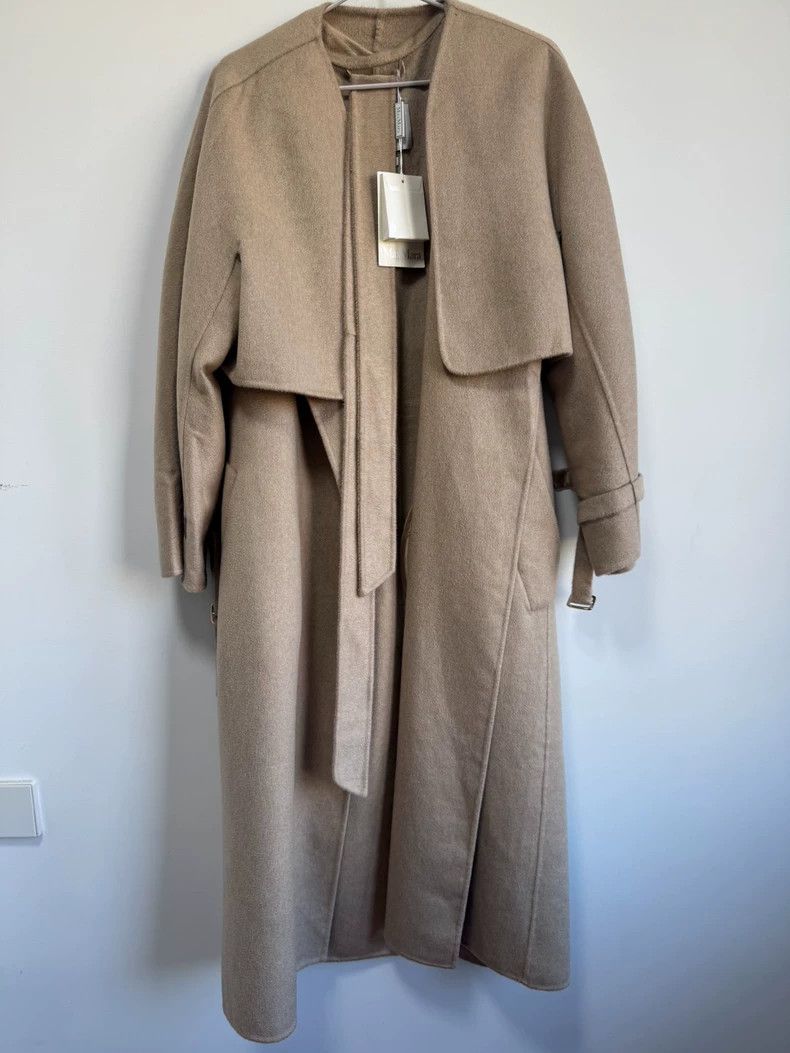 Max Mara Solid Long Sleeve Long Large