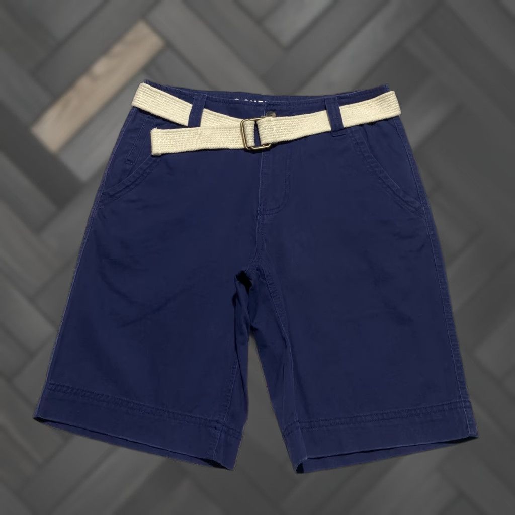 Mossimo Mossimo Supply Co. Mens Blue Shorts Chino Casual Belted 30 in Cotton Classic Flat Front Pockets Summer Navy Size US 30 / EU 46 - 1 Thumbnail