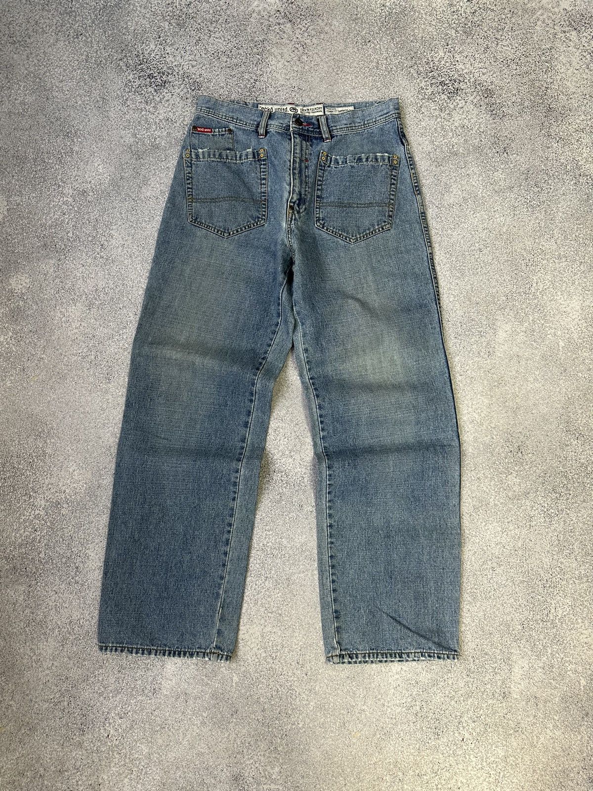 Ecko Unltd. × Vintage Vintage ECKo Unltd Rap Baggy Y2K Jeans Size US 30 / EU 46 - 7 Thumbnail