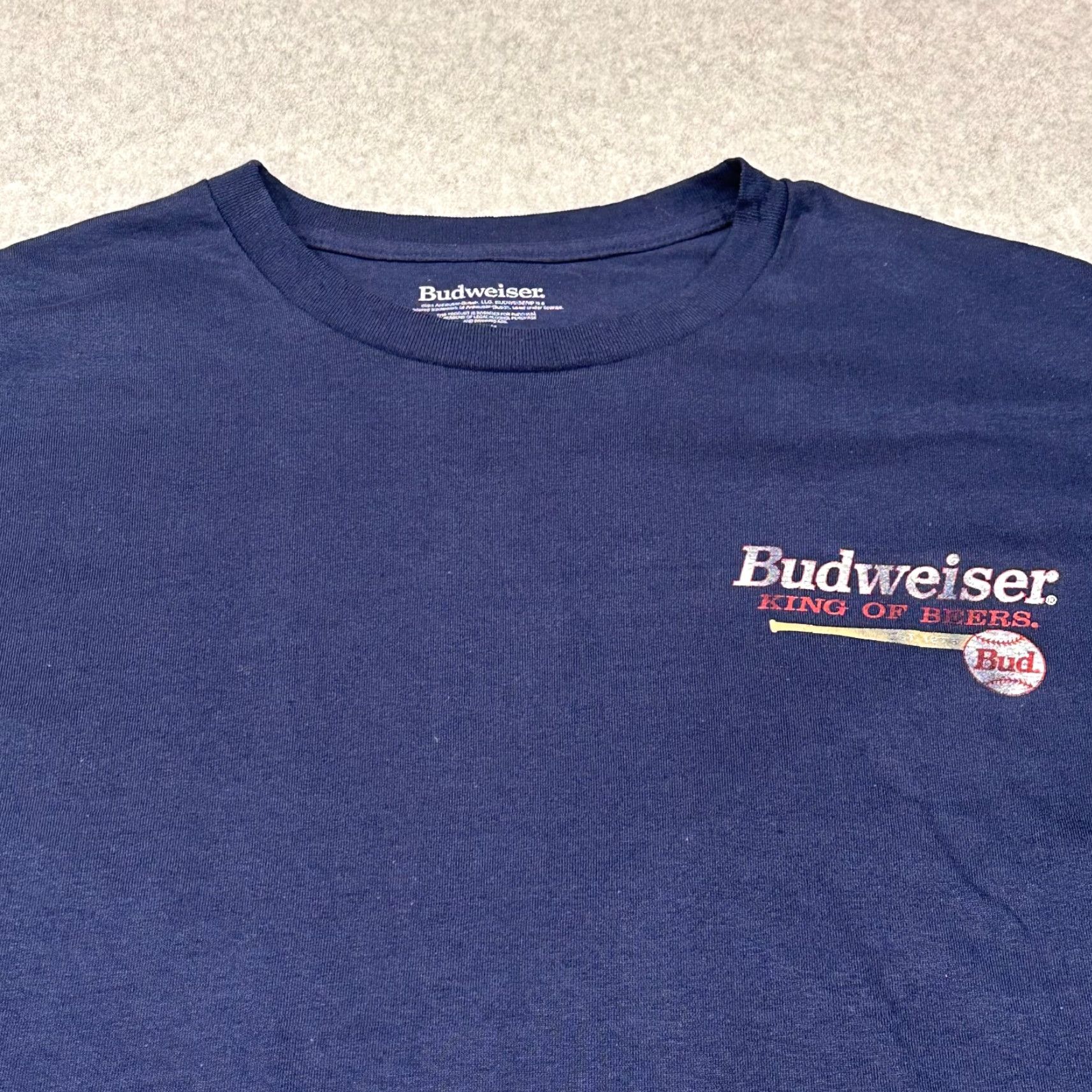 Budweiser Budweiser Baseball Mens T-Shirt 3XL Double-Sided Cotton Multicolor Logo Graphic NY? Size US XXL / EU 58 / 5 - 2 Thumbnail