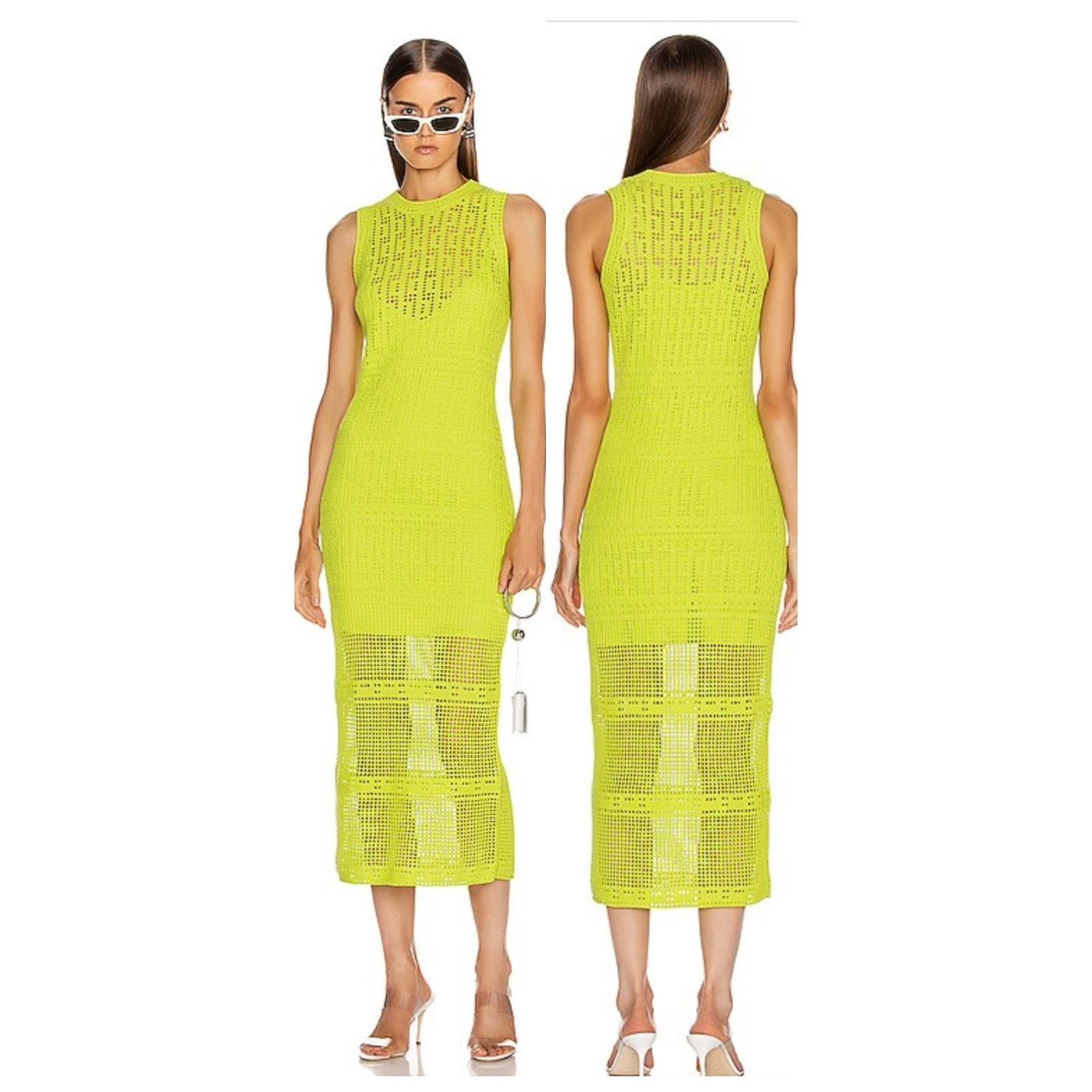 A.L.C. A.L.C. Monaghan Midi Dress in Citronella XS Size XS / US 0-2 / IT 36-38 - 1 Thumbnail