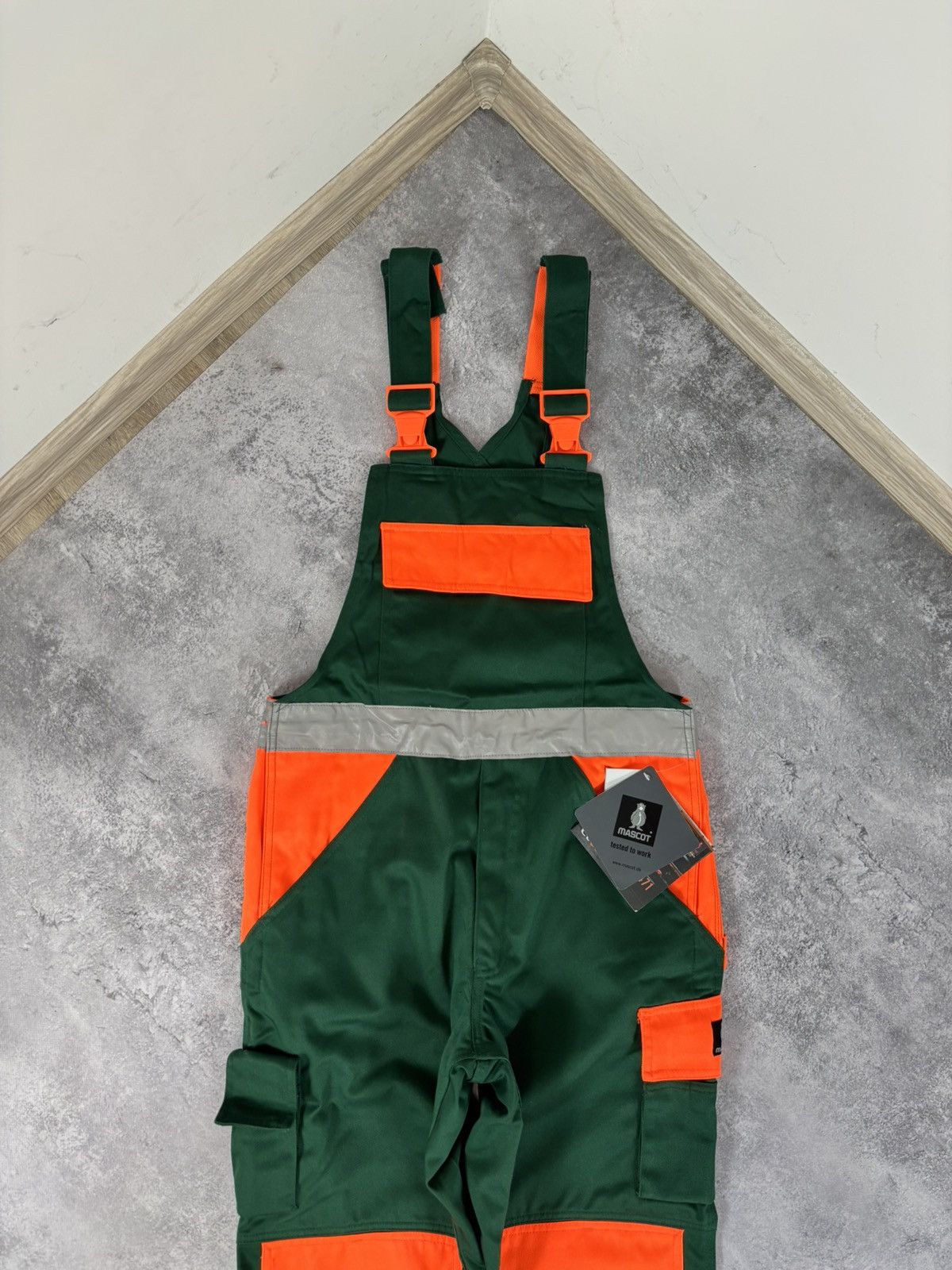 Other Mascot Men’s NWT Bib & Brace Reflective Work Overalls Size US 30 / EU 46 - 7 Thumbnail
