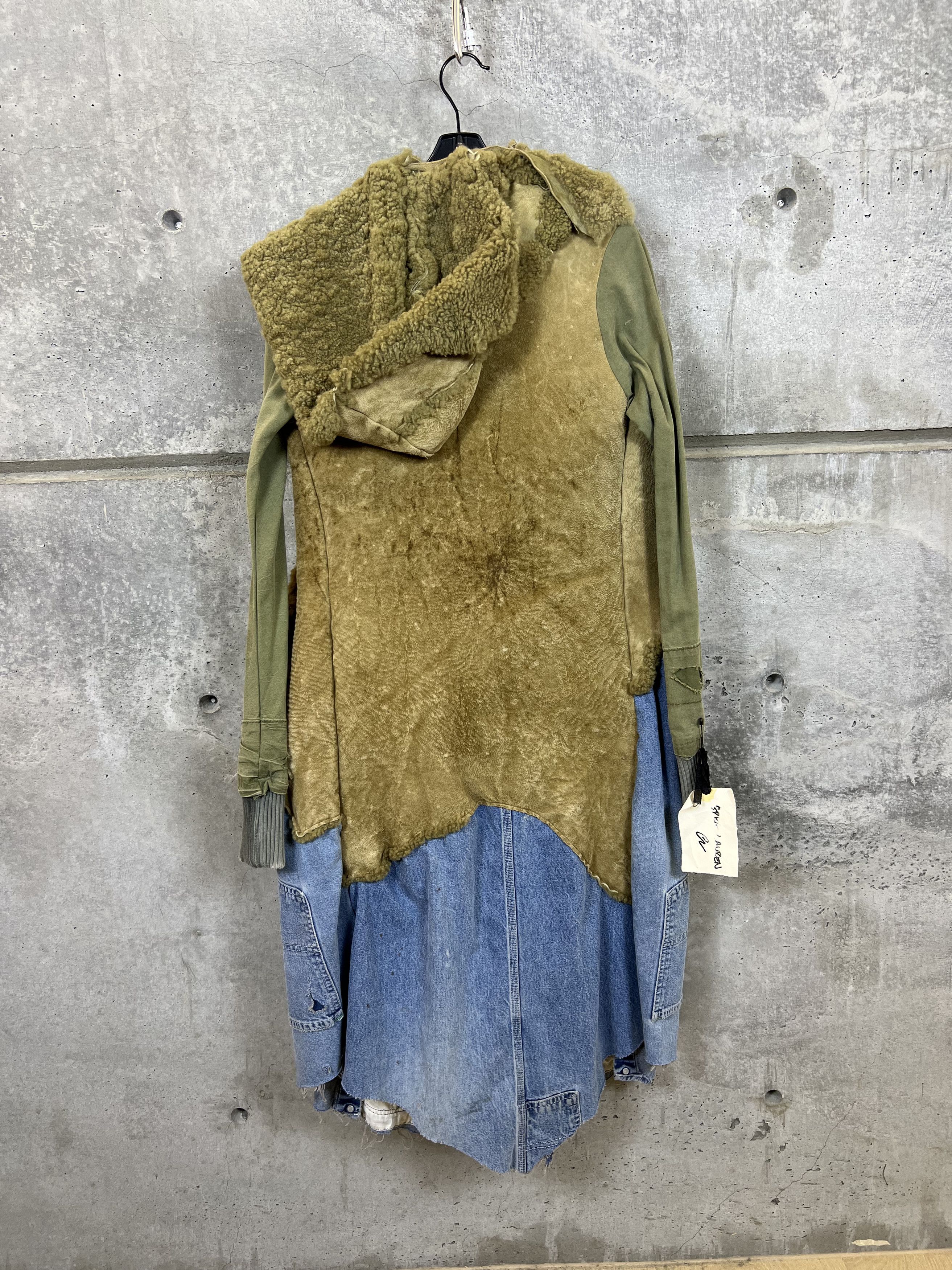 Greg Lauren GREG LAUREN OLIVE SHEARLING VINTAGE NOMAD LEATHER JACKET Size M / US 6-8 / IT 42-44 - 2 Thumbnail
