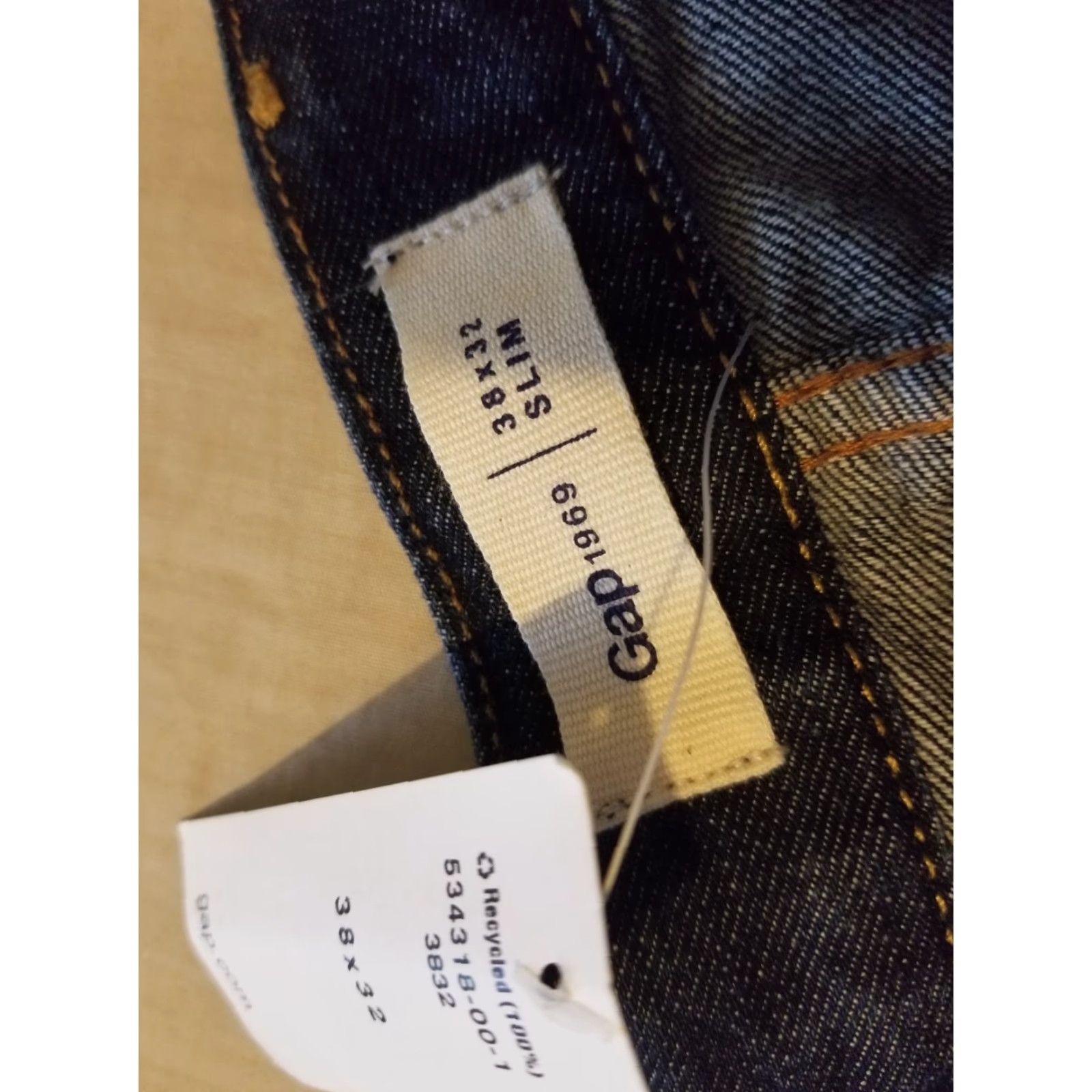 Gap Gap Jeans Mens 38x32 Slim Straight Denim Blue USA 38 Men's Regular Inseam 32 Slim Fit Blocked by USA Theme Size US 38 / EU 54 - 6 Thumbnail