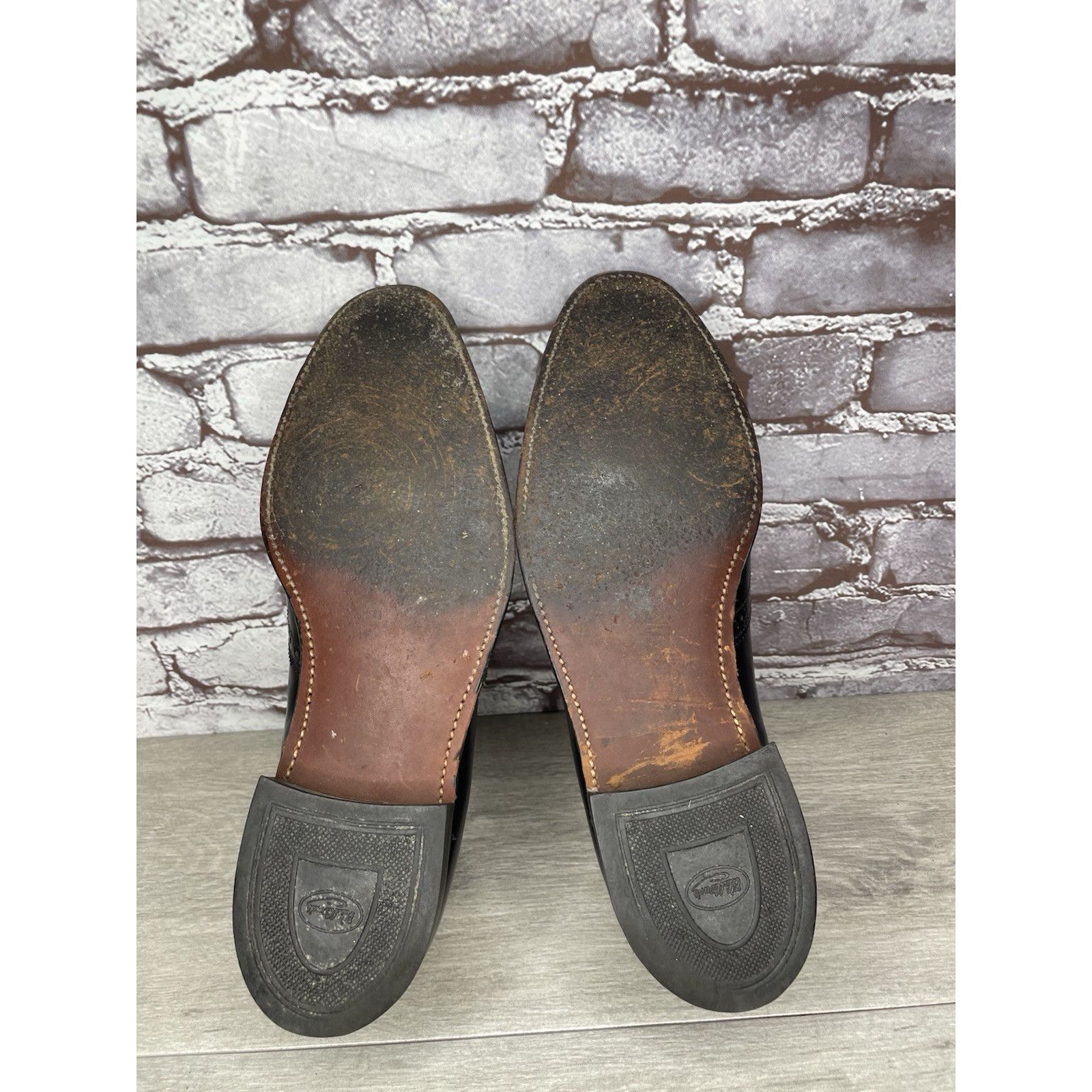JOHN LAWRENCE SULLIVAN O'Sullivan Black Leather Wingtip VTG Loafers Dress Shoes Men Size US 12 / EU 45 - 23 Thumbnail