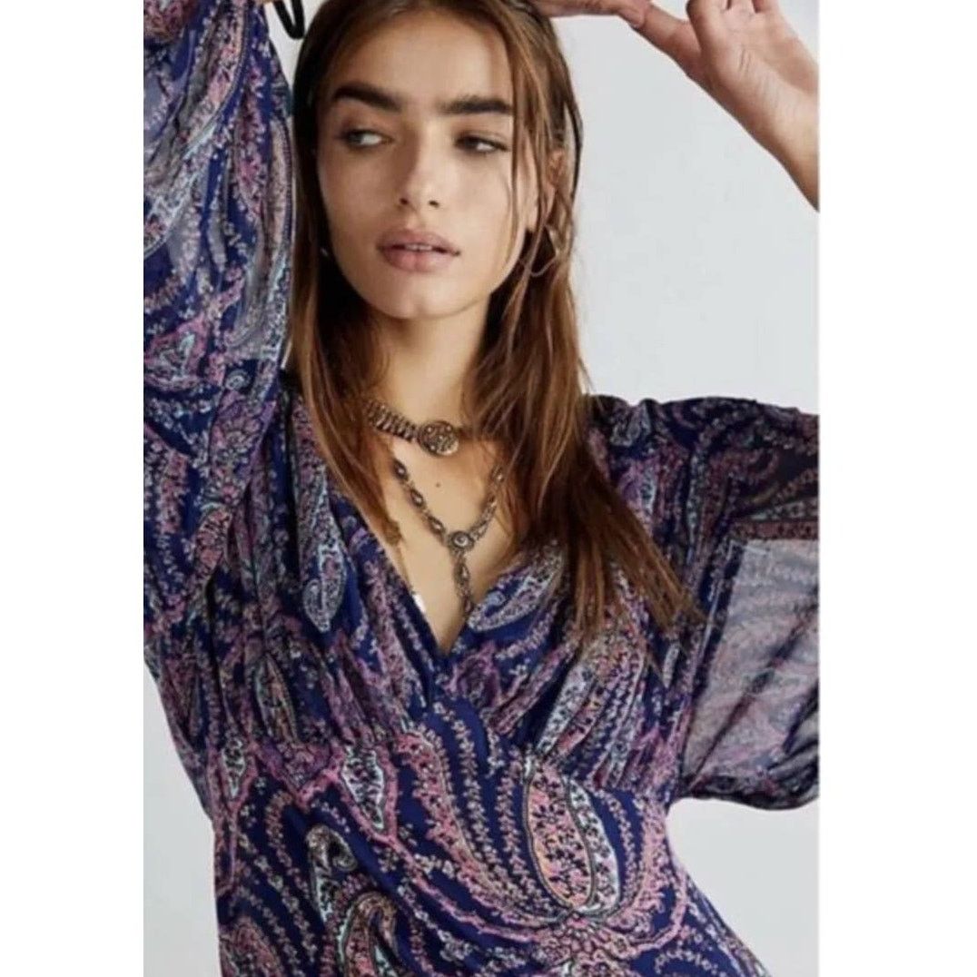Free People New Free People Mirage Boho Paisley Maxi Dress $198 Size 0 Size XS / US 0-2 / IT 36-38 - 3 Thumbnail