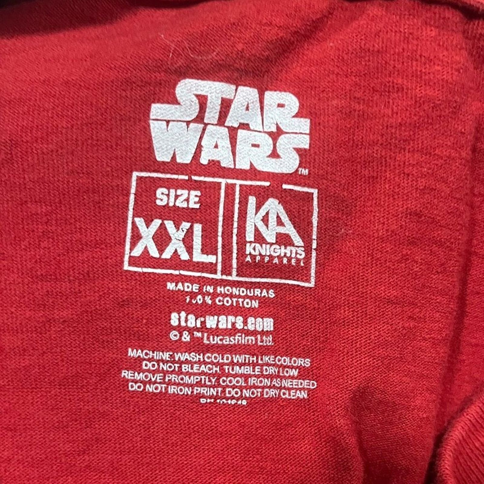 Star Wars Star Wars Darth Vader Graphic T-Shirt Short Sleeve Red XXL Size US XXL / EU 58 / 5 - 3 Thumbnail