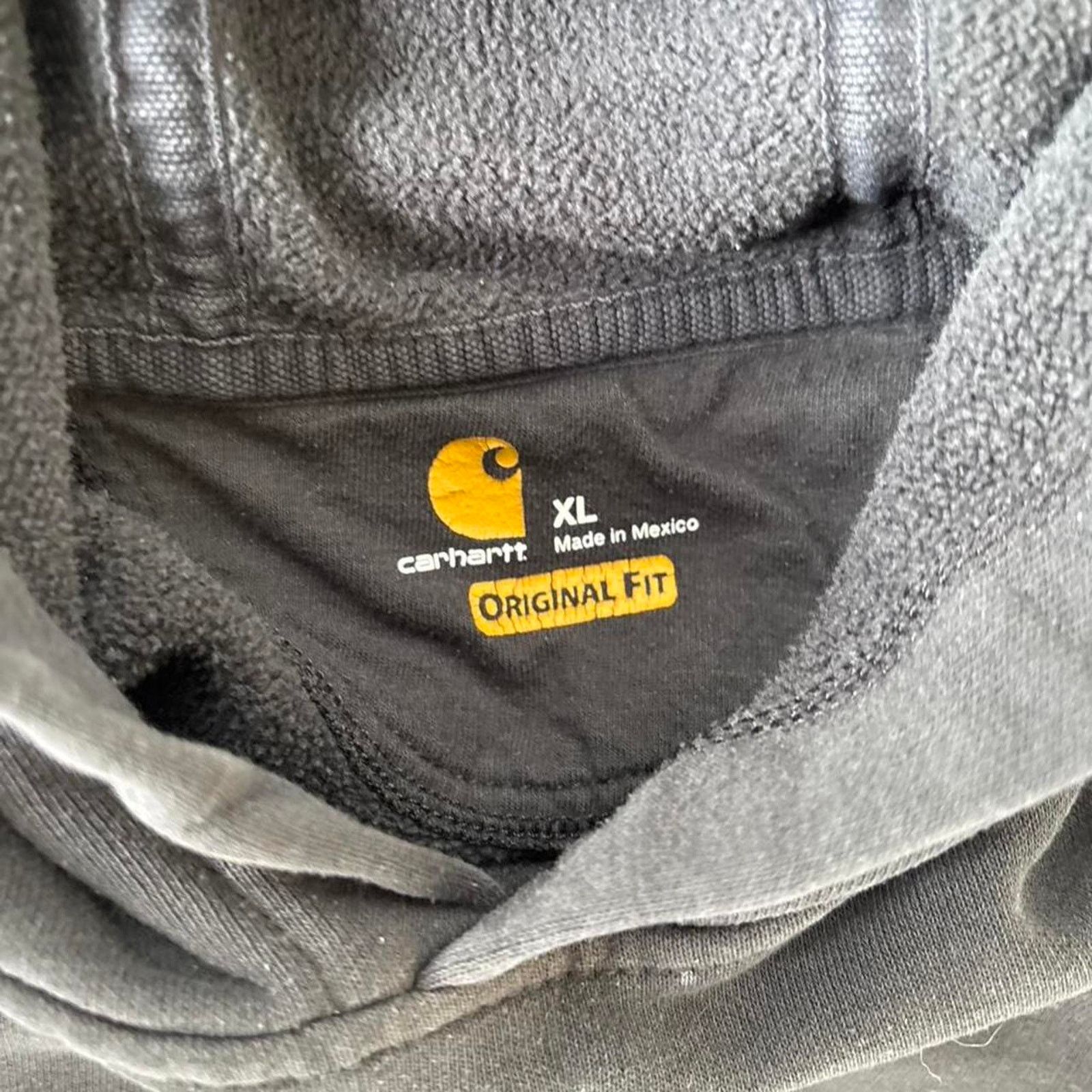 Carhartt Y2k faded black carhartt painted hoodie Size US XL / EU 56 / 4 - 3 Thumbnail
