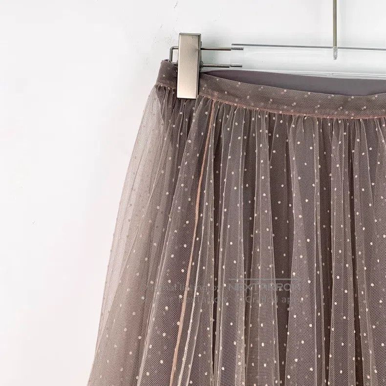 Dior Dior Pink-brown mulberry silk polka dot casual mesh skirt Size 25" / US 0 / IT 36 - 3 Thumbnail