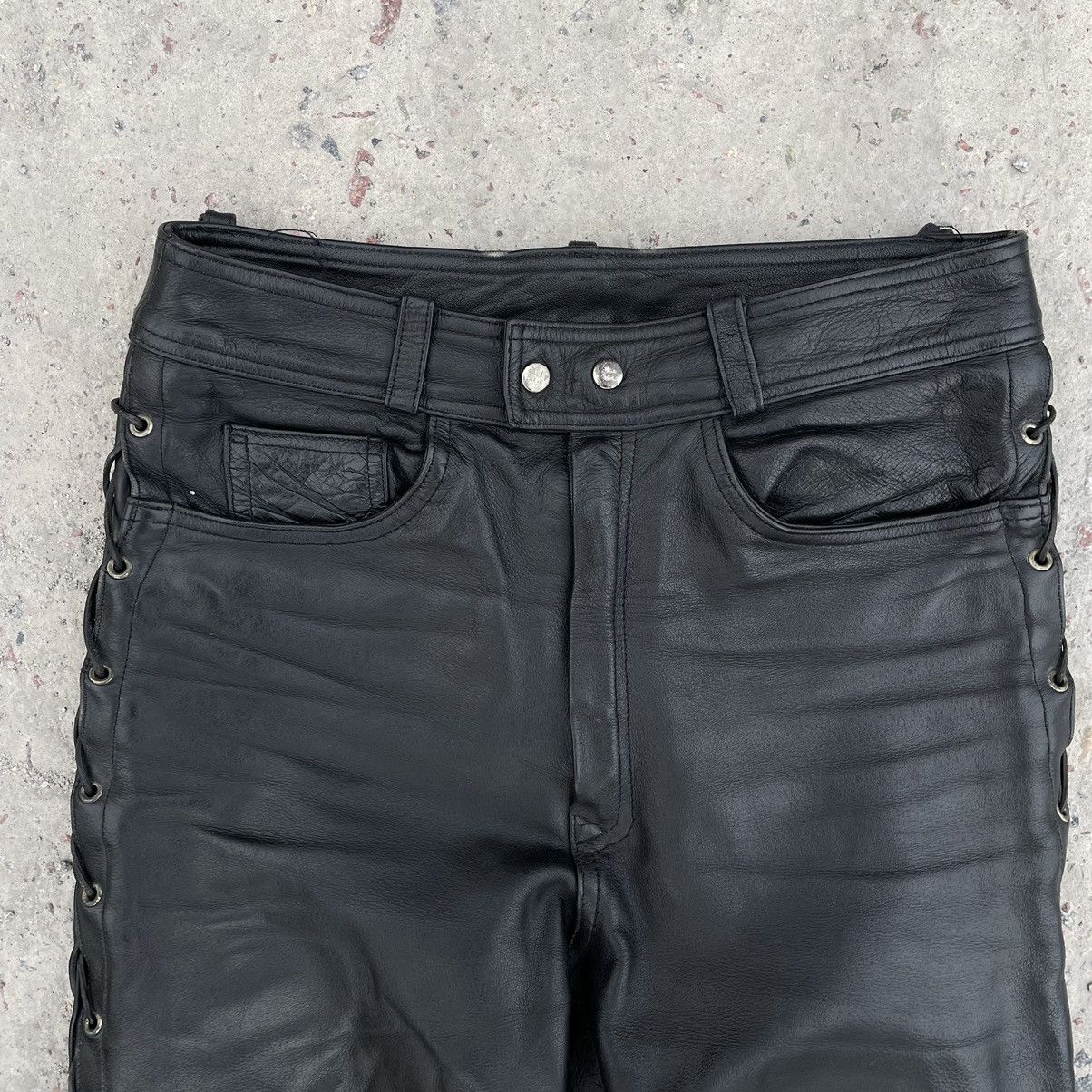 Vintage Vintage Moto Pants 32 Real Leather Y2K Japan Style 90s Size US 32 / EU 48 - 3 Thumbnail