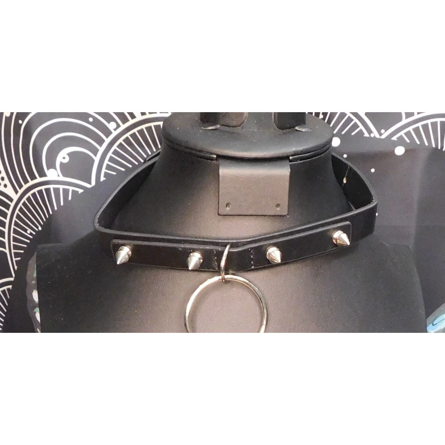 Other Gothic Punk Spiked Bondage Faux LeatherChoker Size ONE SIZE - 1 Thumbnail