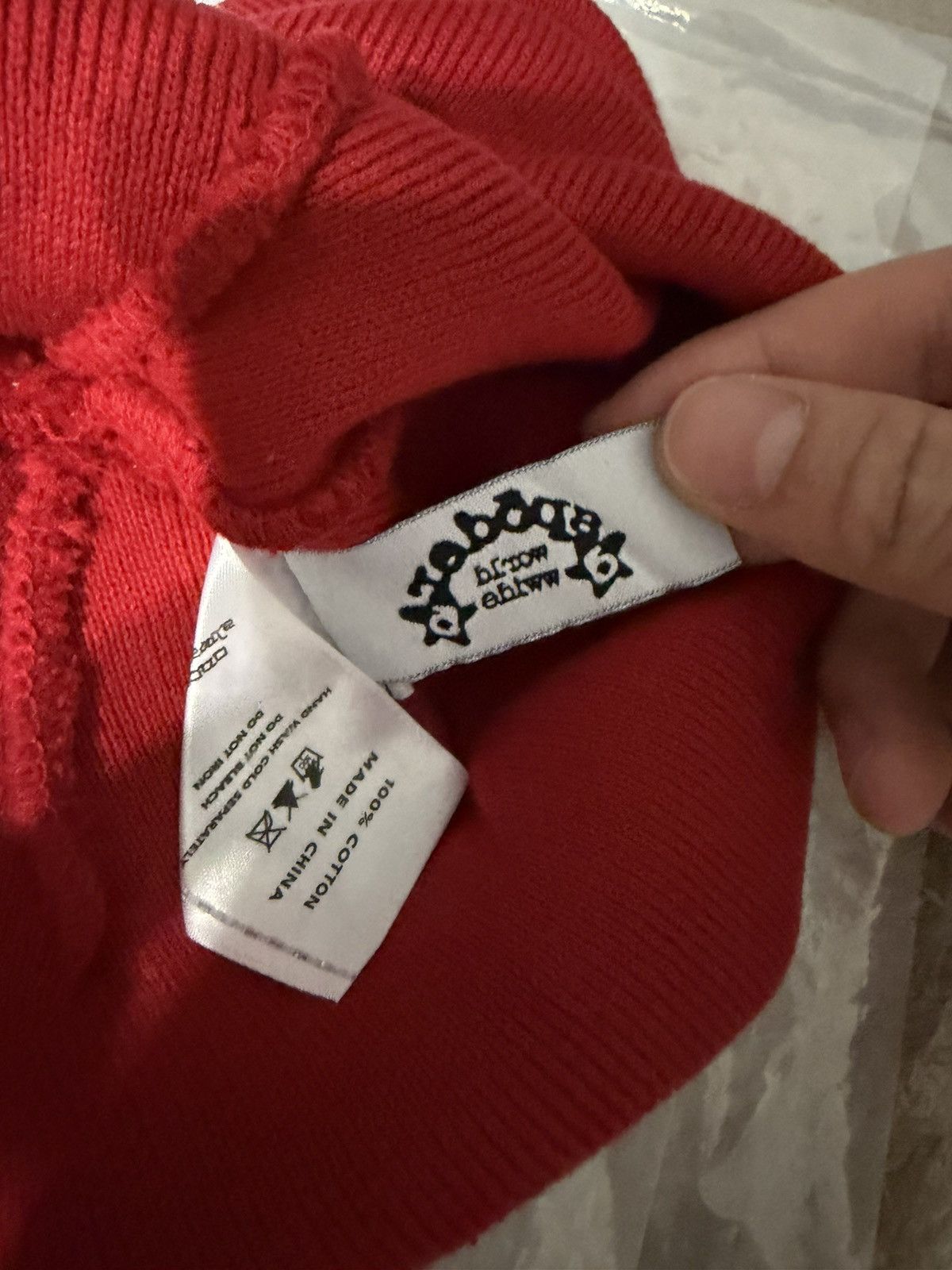 Sp5der SP5DER RED RHINESTONE VVS SKULLY BEANIE Size ONE SIZE - 4 Thumbnail
