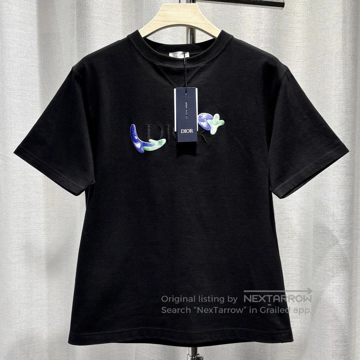 Dior Men's Dior Homme VOTC Eye Tee Hedi T-Shirt Black Sz S AW04