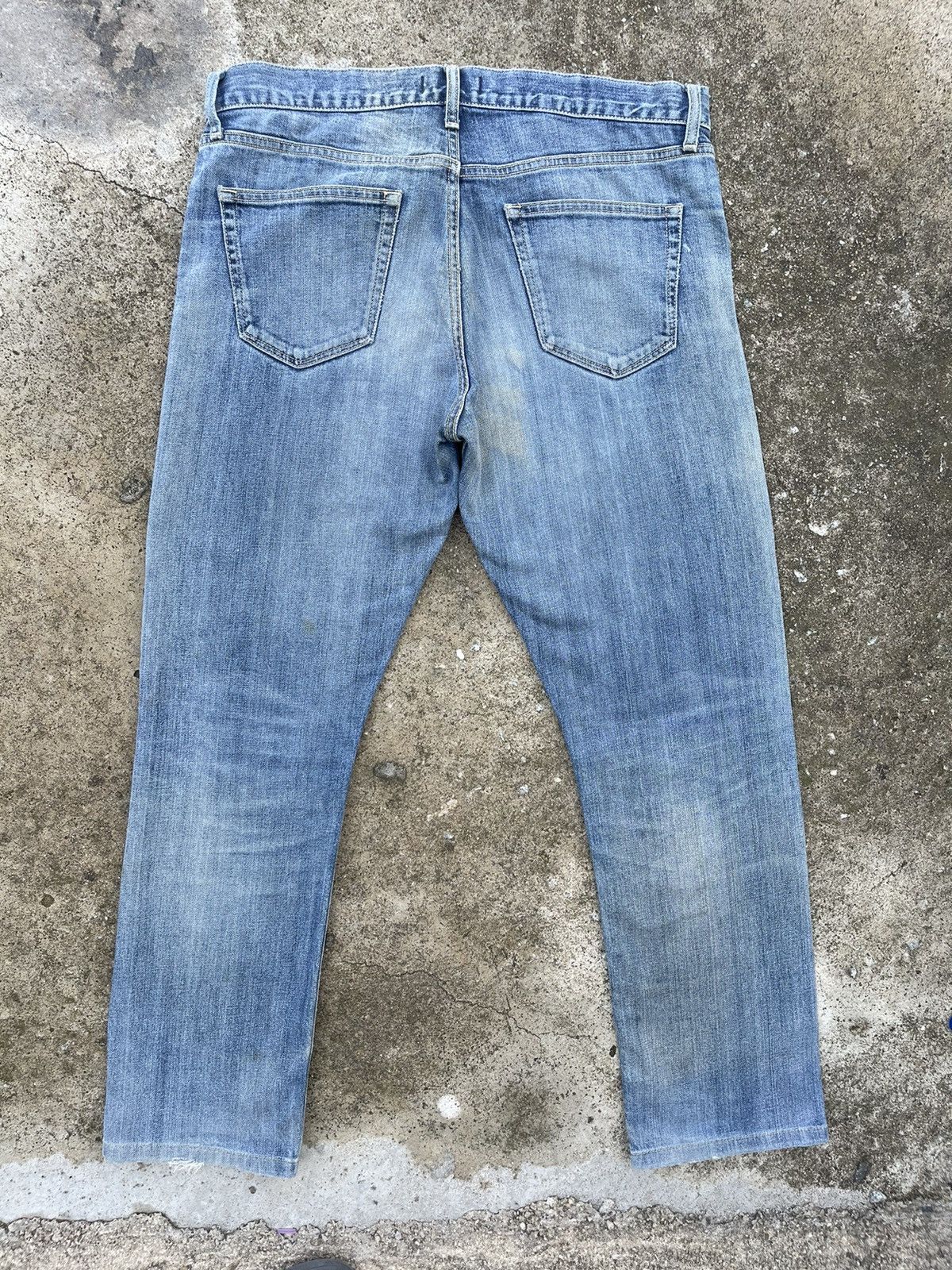 Japanese Brand × Jean × Uniqlo 🔥Japanese Brand Uniqlo Selvedge Distressed Denim W35🔥 Size US 35 - 3 Thumbnail
