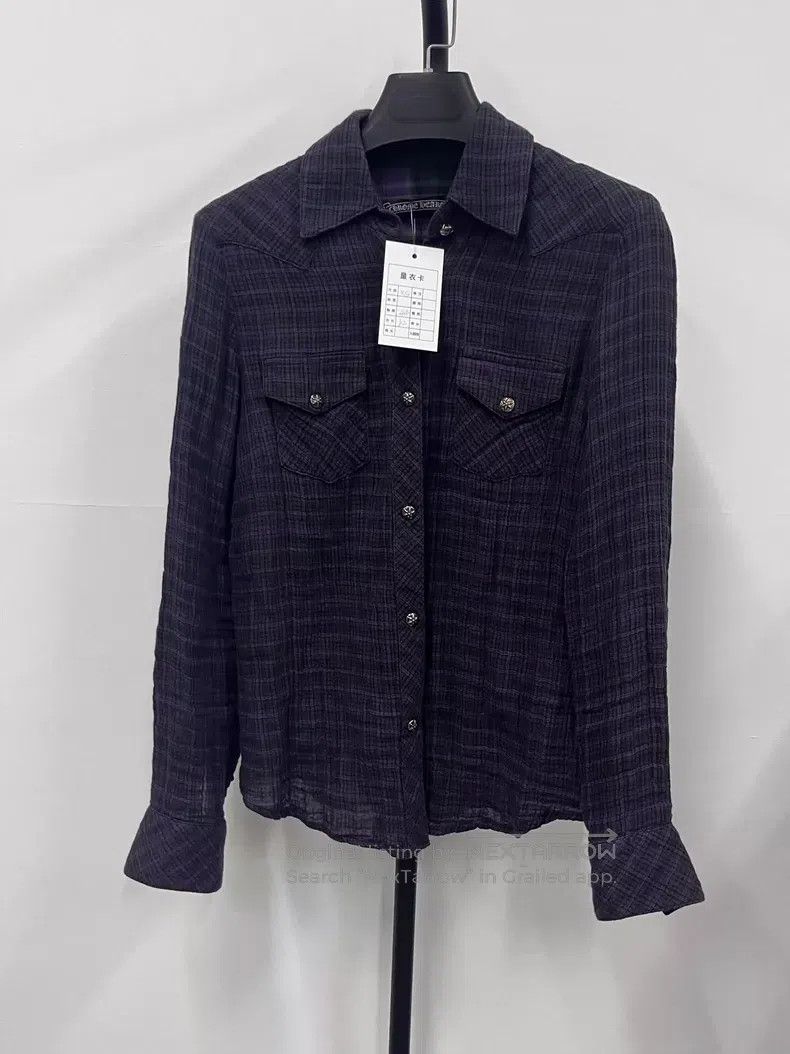 Chrome Hearts CHROME HEARTS Purple Patchwork Cross Long Sleeve Shirt Size US XS / EU 42 / 0 - 1 Thumbnail