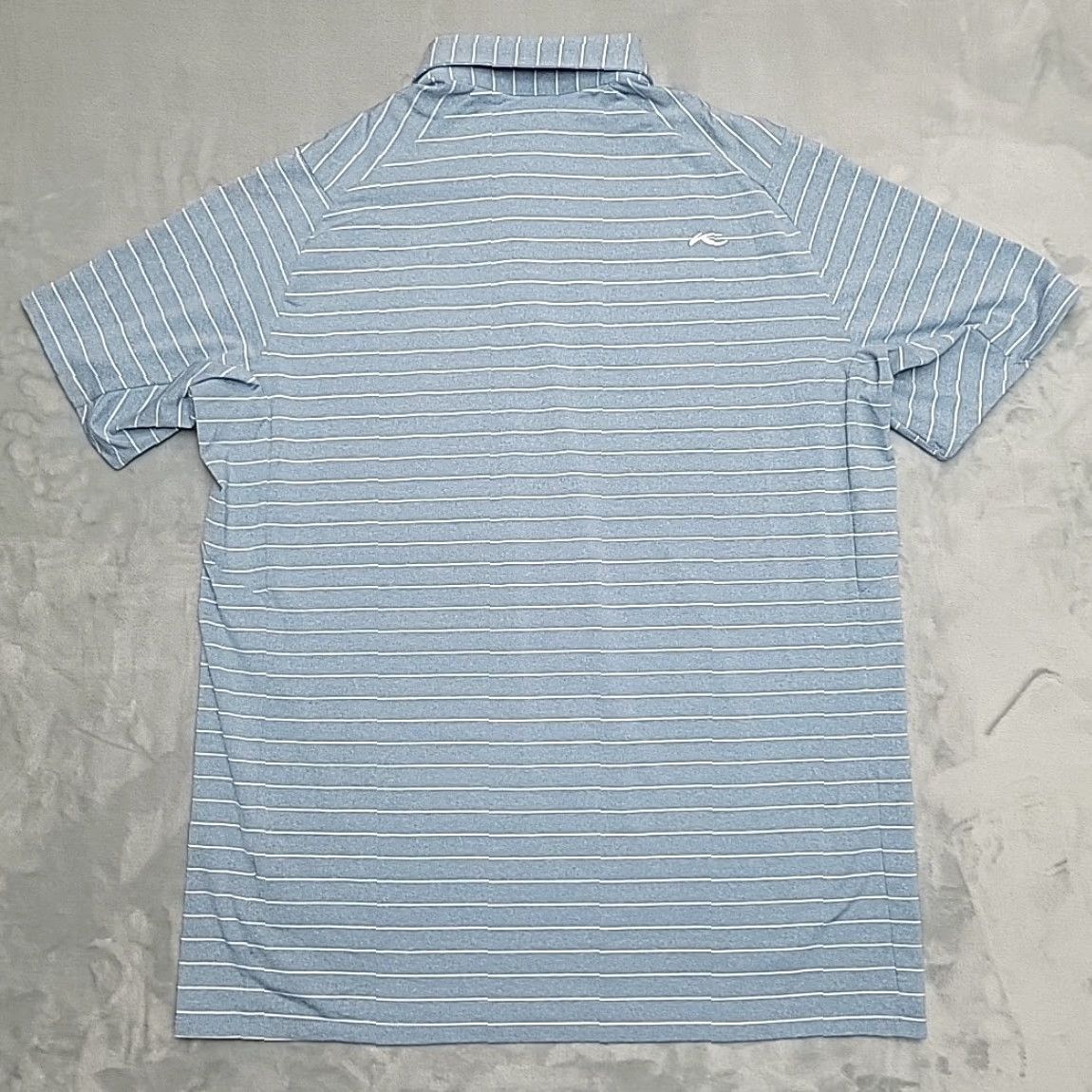 KJUS VINTAGE KJUS Polo Shirt Mens LT Blue Striped Performance Stretch UPF 50 Golf Outdoors Shirt Size US L / EU 52-54 / 3 - 6 Thumbnail