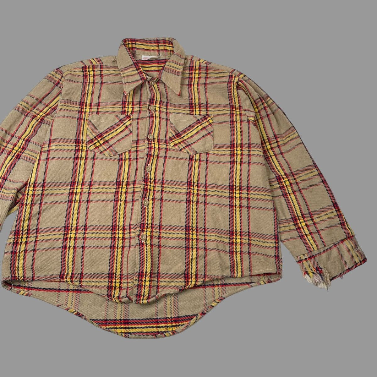Vintage Vintage 1960s flannel button up shirt Size US L / EU 52-54 / 3 - 3 Thumbnail