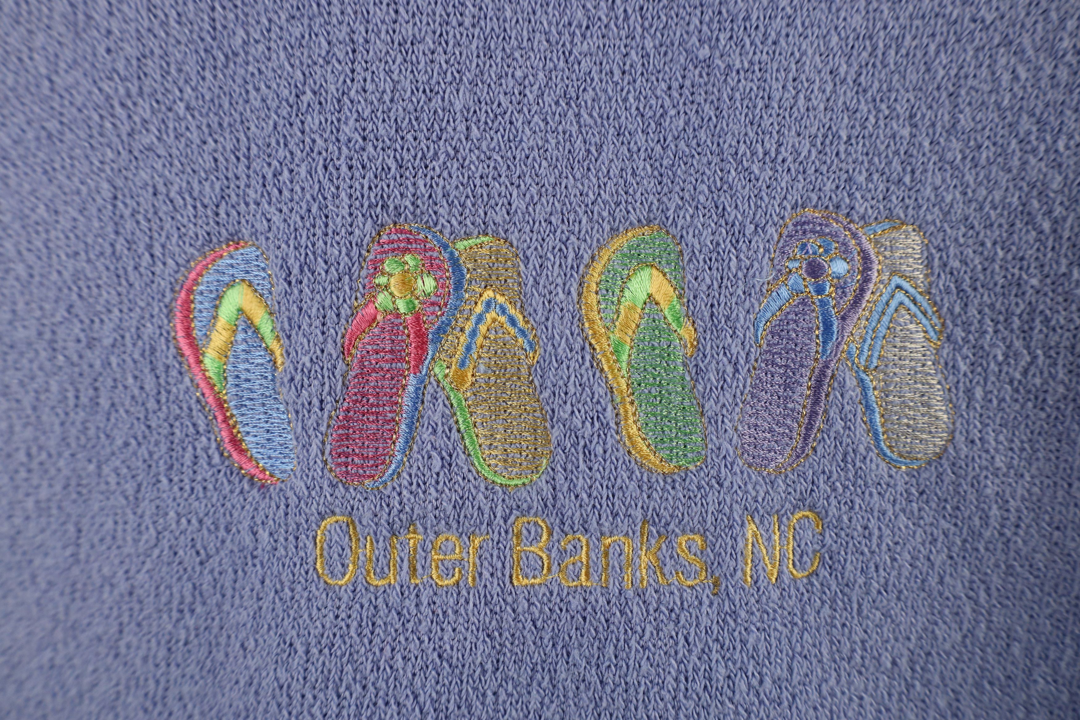 Vintage Vintage 90s Streetwear Flip Flops Terry Cloth Sweatshirt USA Size L / US 10 / IT 46 - 4 Thumbnail