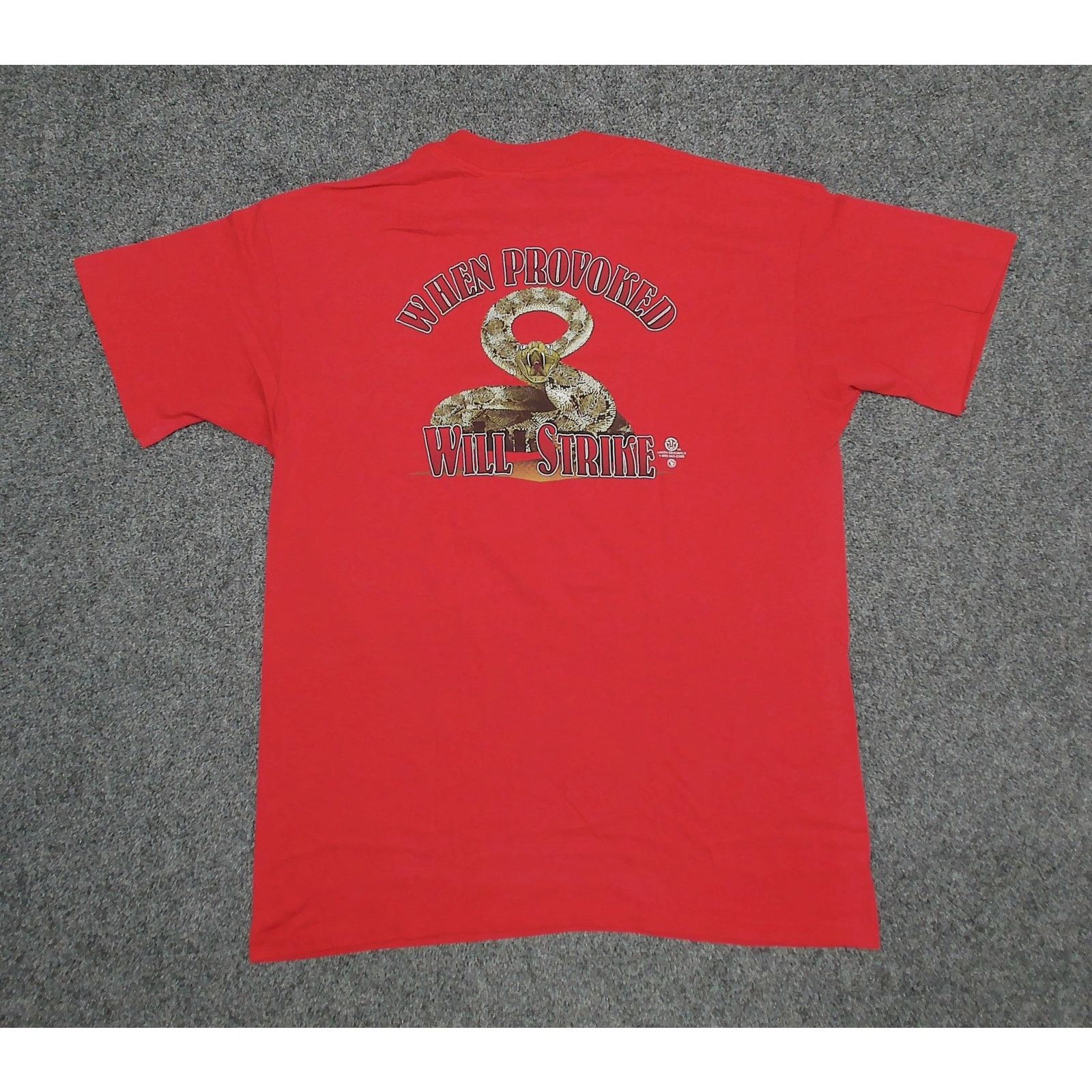 Vintage VTG Streetwear 90s Machinists Union Rattlesnake Pocket Tee Size US XXL / EU 58 / 5 - 4 Thumbnail