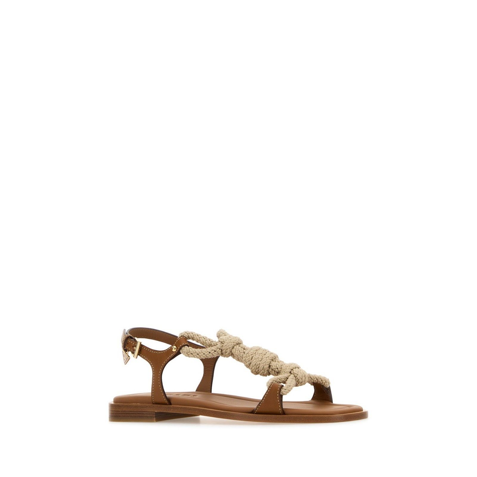 Prada PRADA Two Tone Brown Fabric Leather Sandals New & Authentic Size US 9 / IT 39 - 2 Thumbnail
