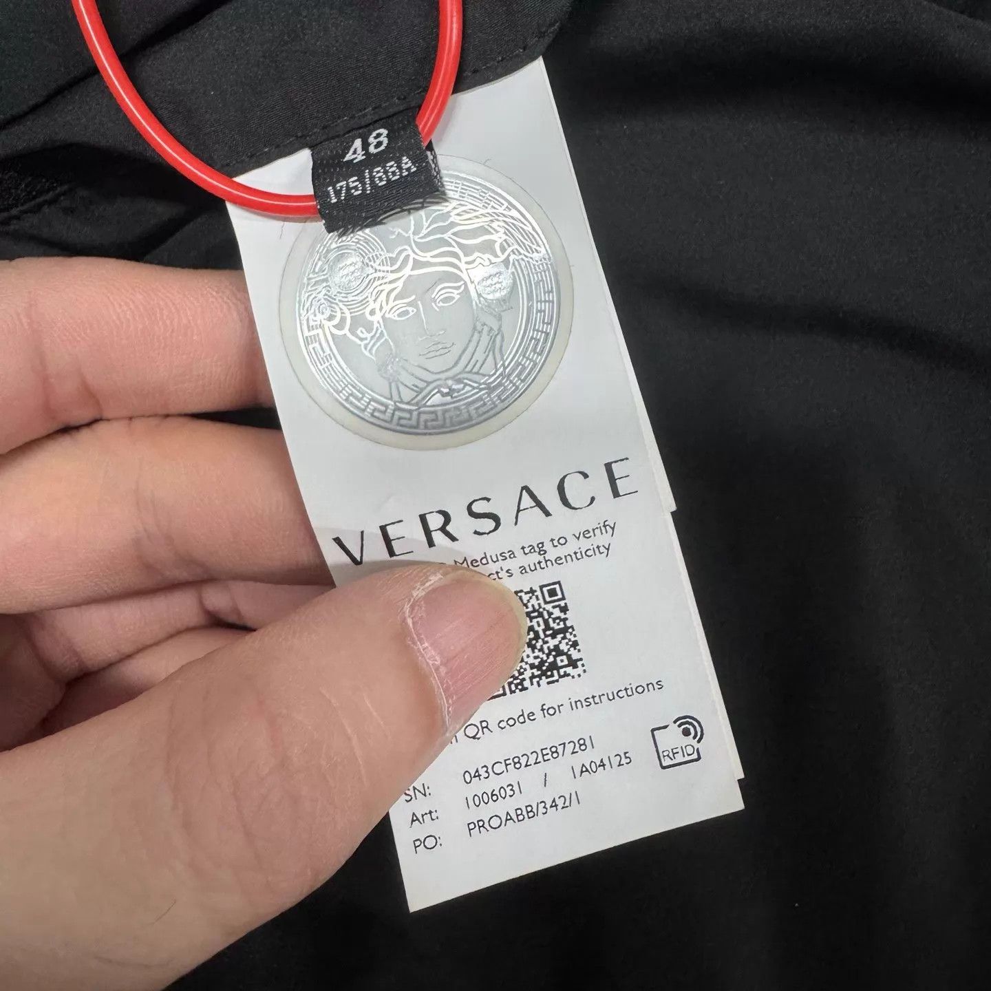 Versace Versace Black Greca Print Panelled Stand Collar Down Jacket Size US M / EU 48-50 / 2 - 6 Thumbnail