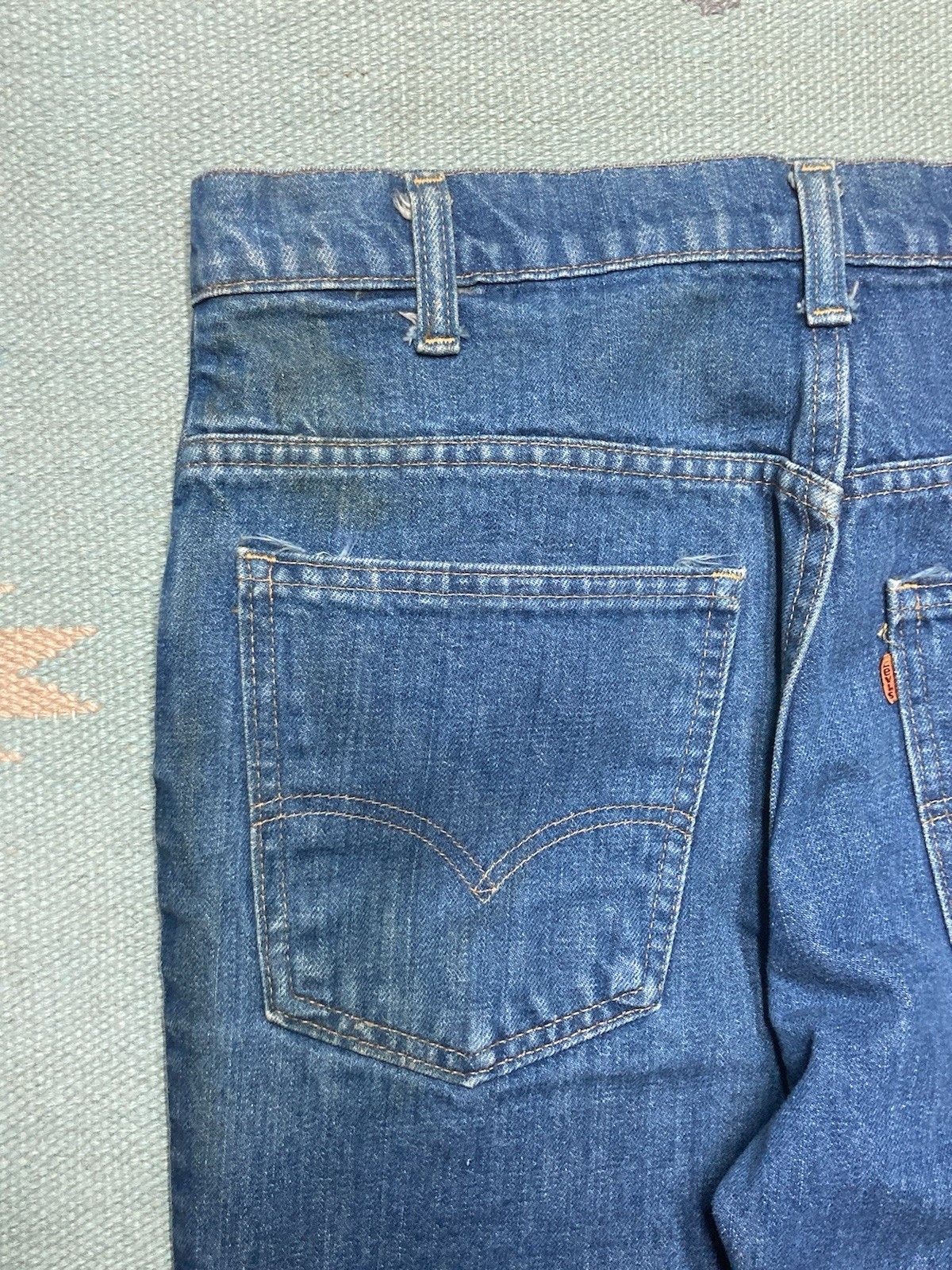 Levi's × Vintage 70s Levi's 646 0217 jeans bell bottom flare orange tab 32x24 Size US 32 / EU 48 - 4 Thumbnail